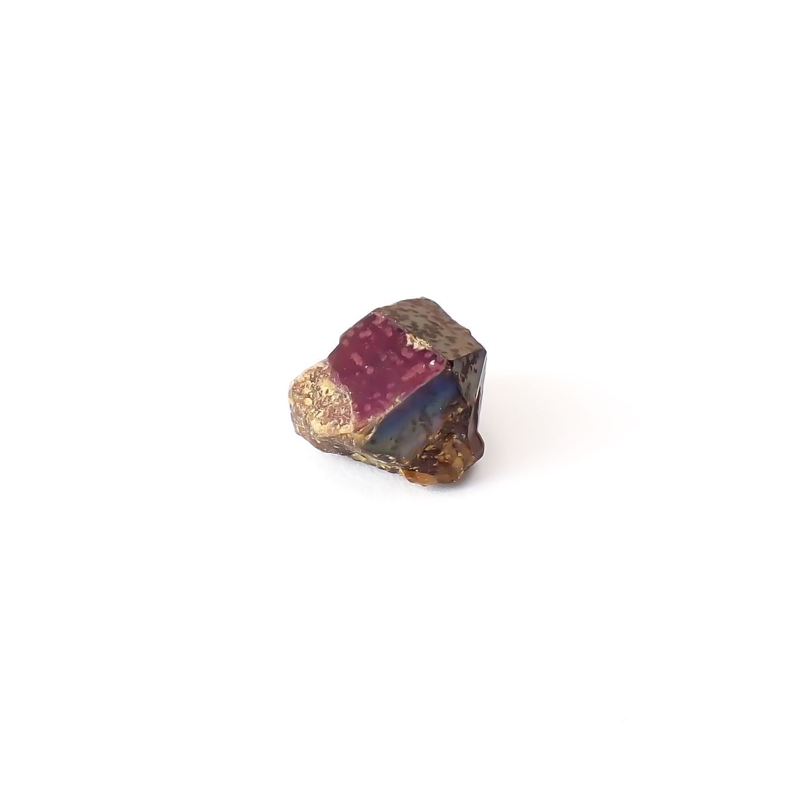 レインボーガーネット原石2個セット 日本・奈良県産 16.16ct(2pcs合計) / 8.8-12.3x8.7-11.8mm前後 [260432075]