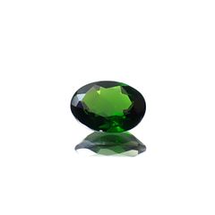 クロムダイオプサイド(宝石名クロム・ダイオプサイド)ロシア産 0.78ct 識別済[250430274]7.1x5.1mm前後