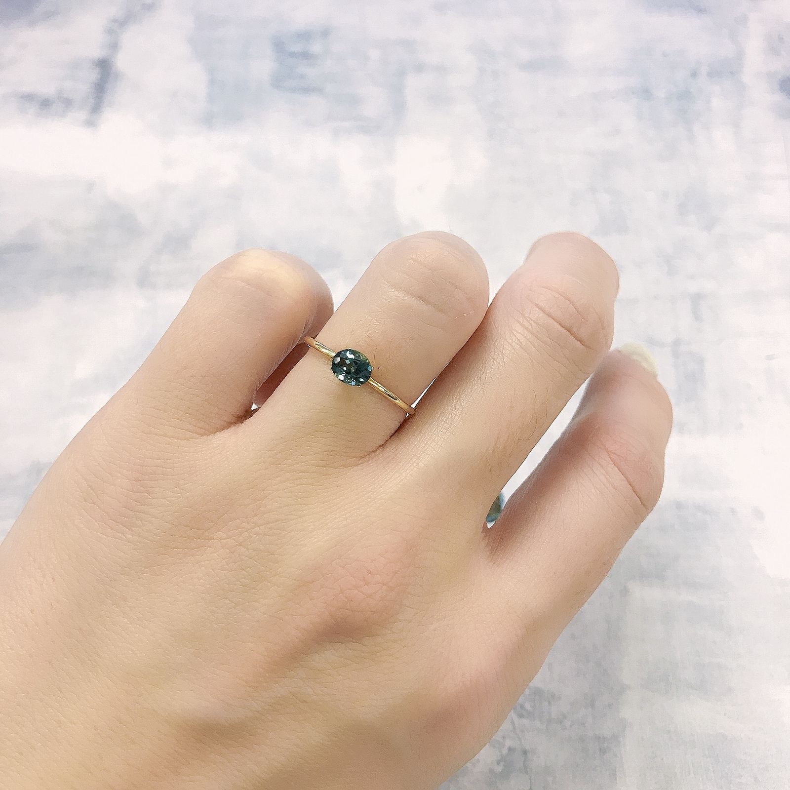 ラグーントルマリン アフガニスタン産 0.45ct [220114095]5.3x4.3mm前後