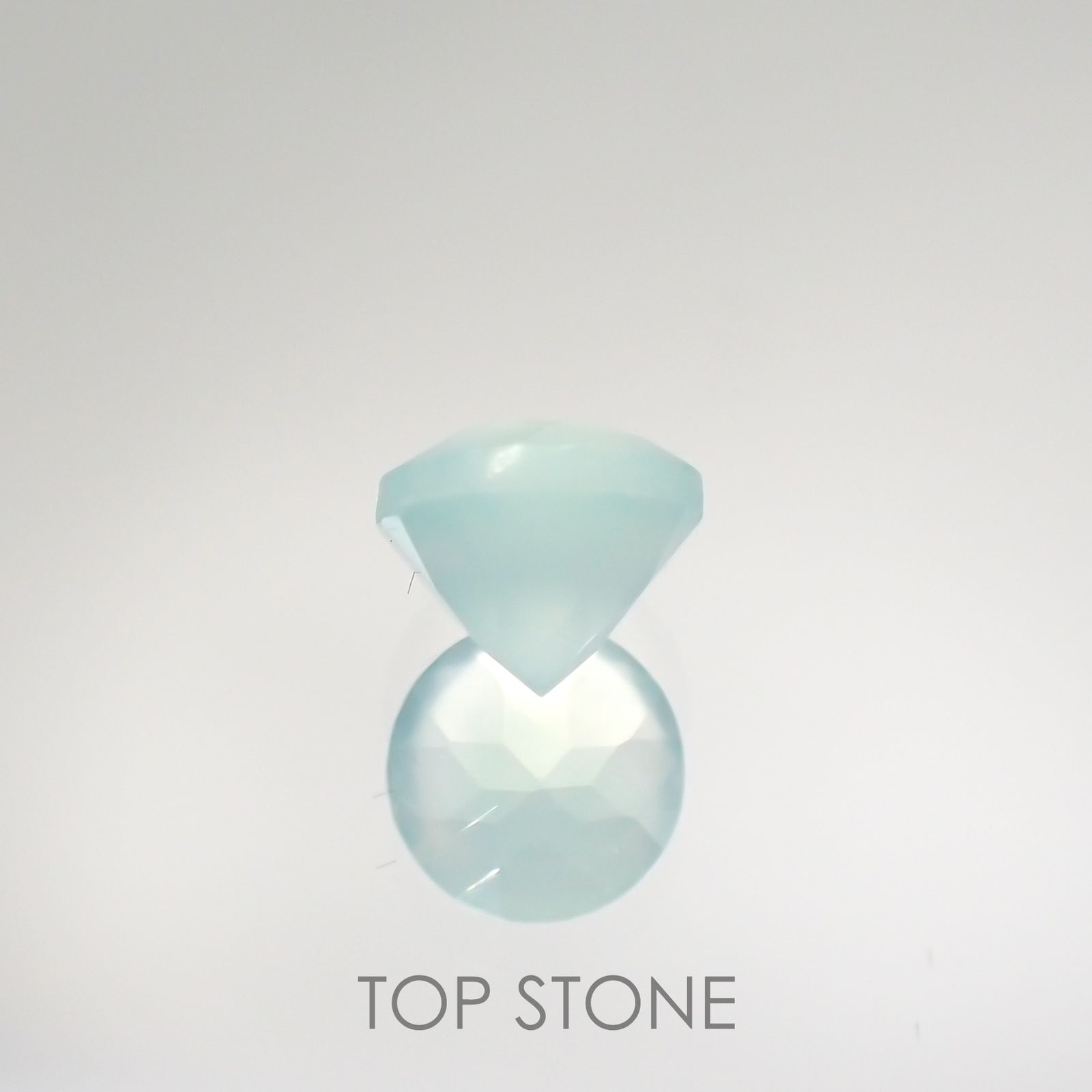 アクアプレーズ(宝石名ブルー グリーン・カルセドニー) 南アフリカ産 1.01ct 識別済[210812350]6.2×6.2mm前後