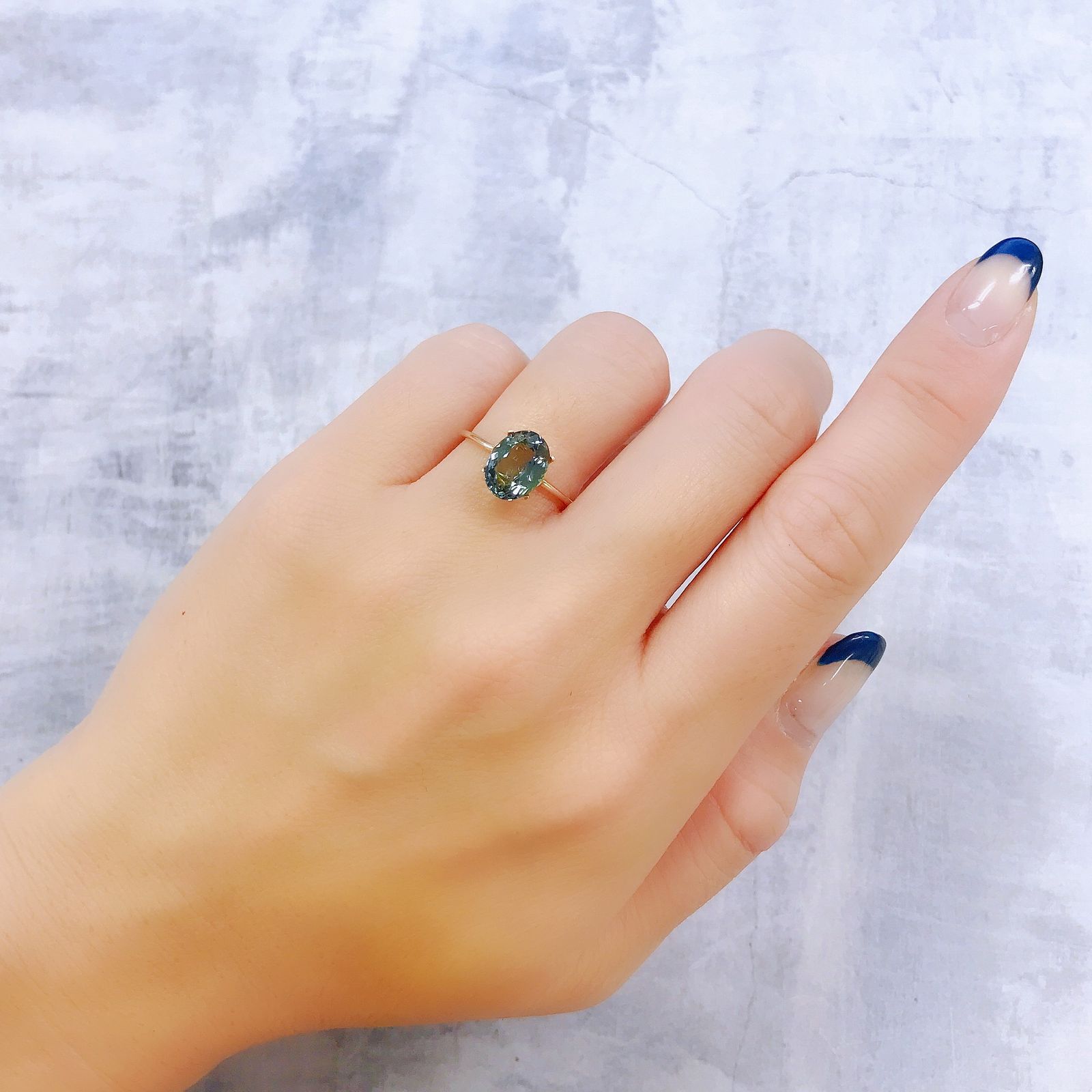 バイカラータンザナイト(宝石名ゾイサイト)タンザニア産 2.00ct 識別済[221119005]9.3x7mm前後