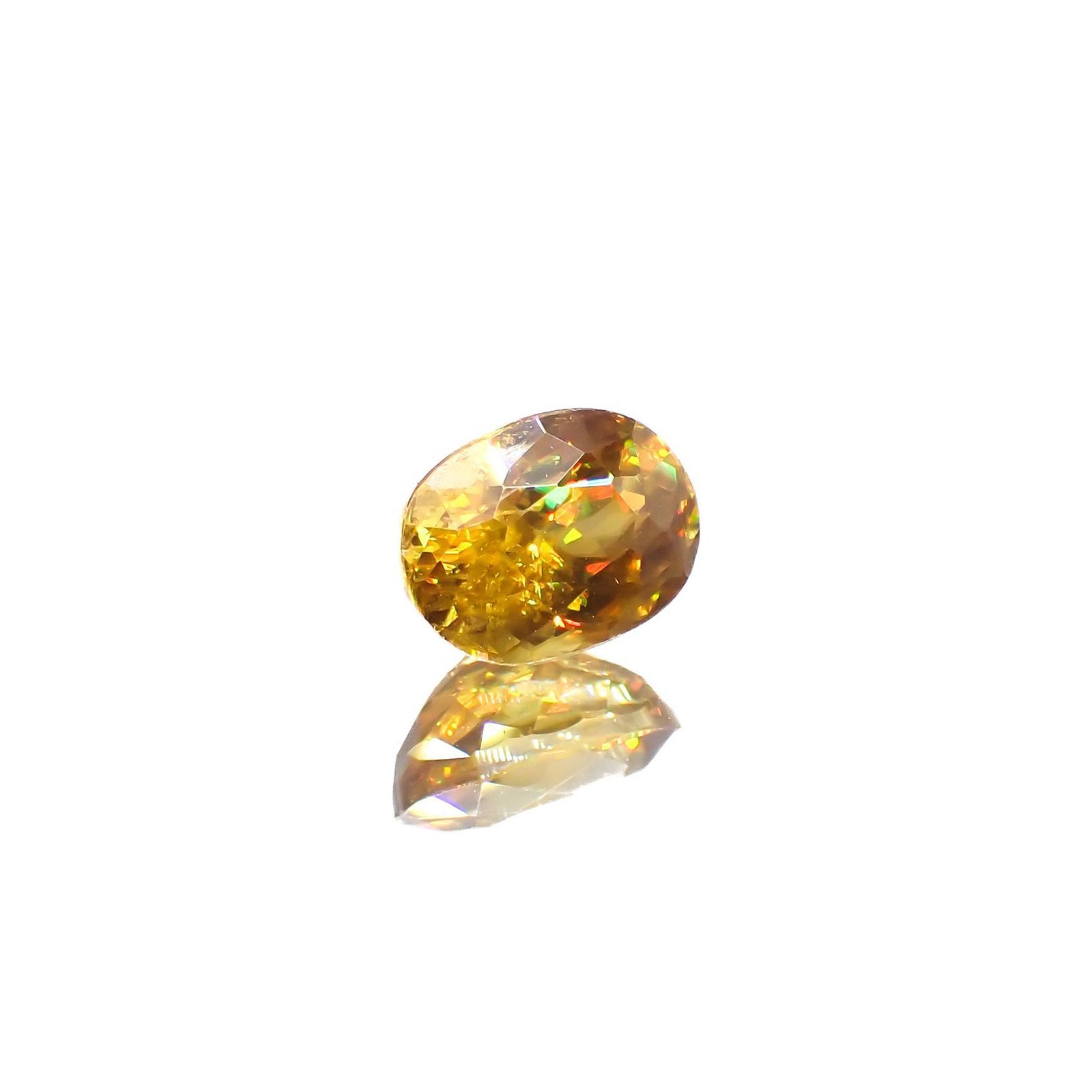 ゴールデンスフェーン(宝石名スフェーン)ナミビア産 1.19ct 識別済[220616572]7x5.2mm前後