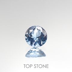 アクアマリン サンタマリアカラー(宝石名アクアマリン) モザンビーク産 0.38ct 識別済[210812597]4.8×4.8mm前後