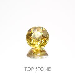 イエロースフェーン(宝石名スフェーン)ナミビア産 0.57ct 識別済[220616582]5x4.9mm前後