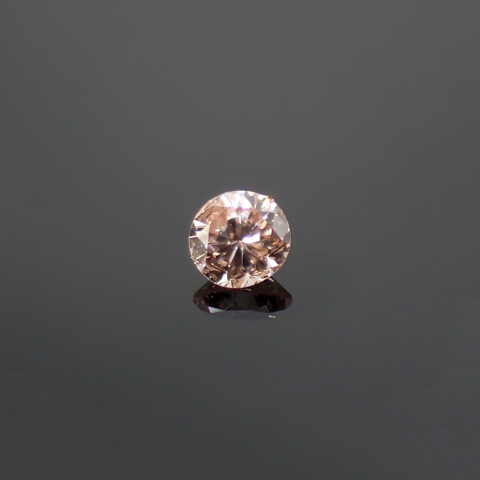 ピンクダイヤモンド(宝石名ダイヤモンド) I-1 / FANCY LIGHT BROWN PINK 0.082ct ソ付(CGL)[210812229]2.6×2.6mm前後