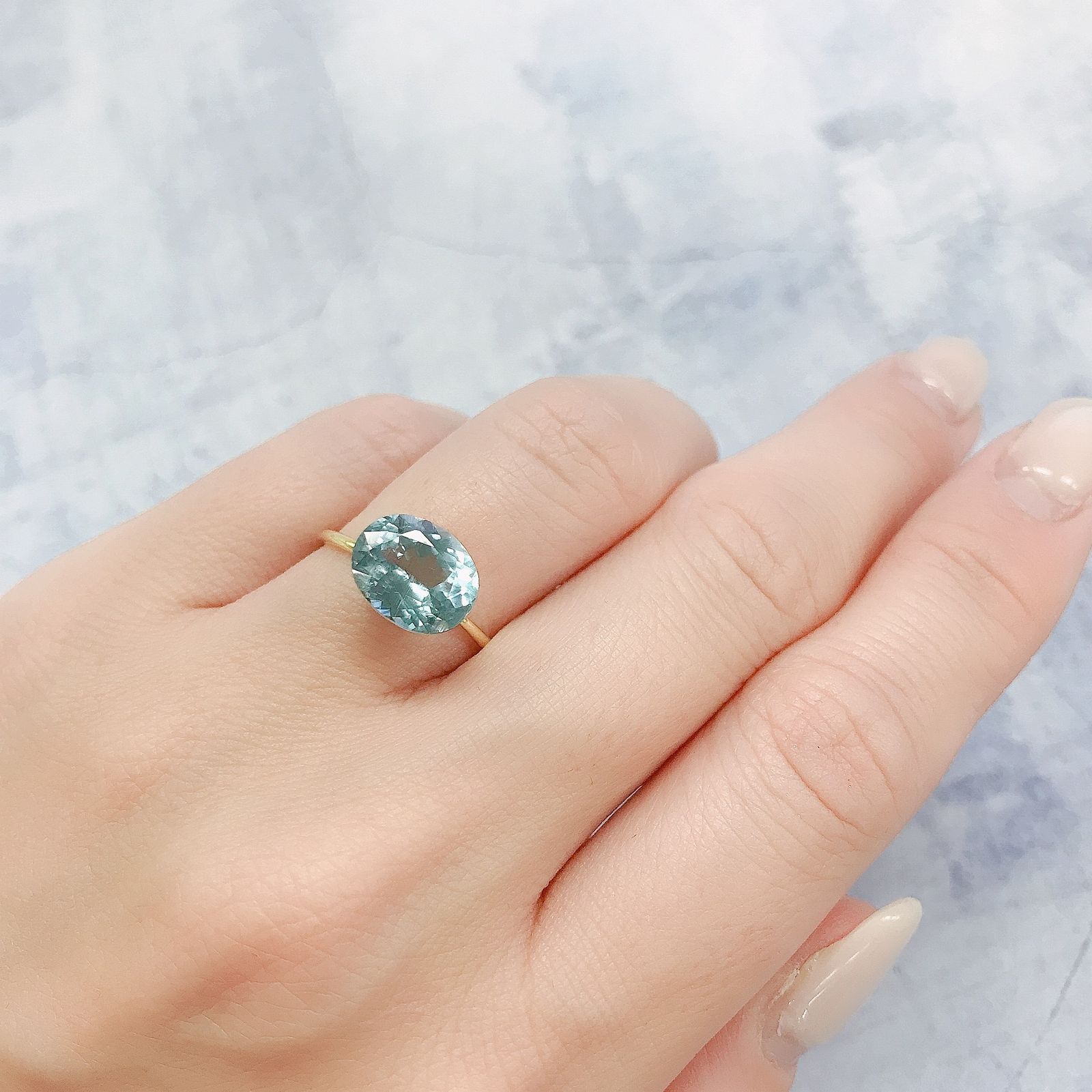シーフォームカイヤナイト(宝石名カイヤナイト)タンザニア産 3.35ct 識別済[220616282]10.2x8.1mm前後
