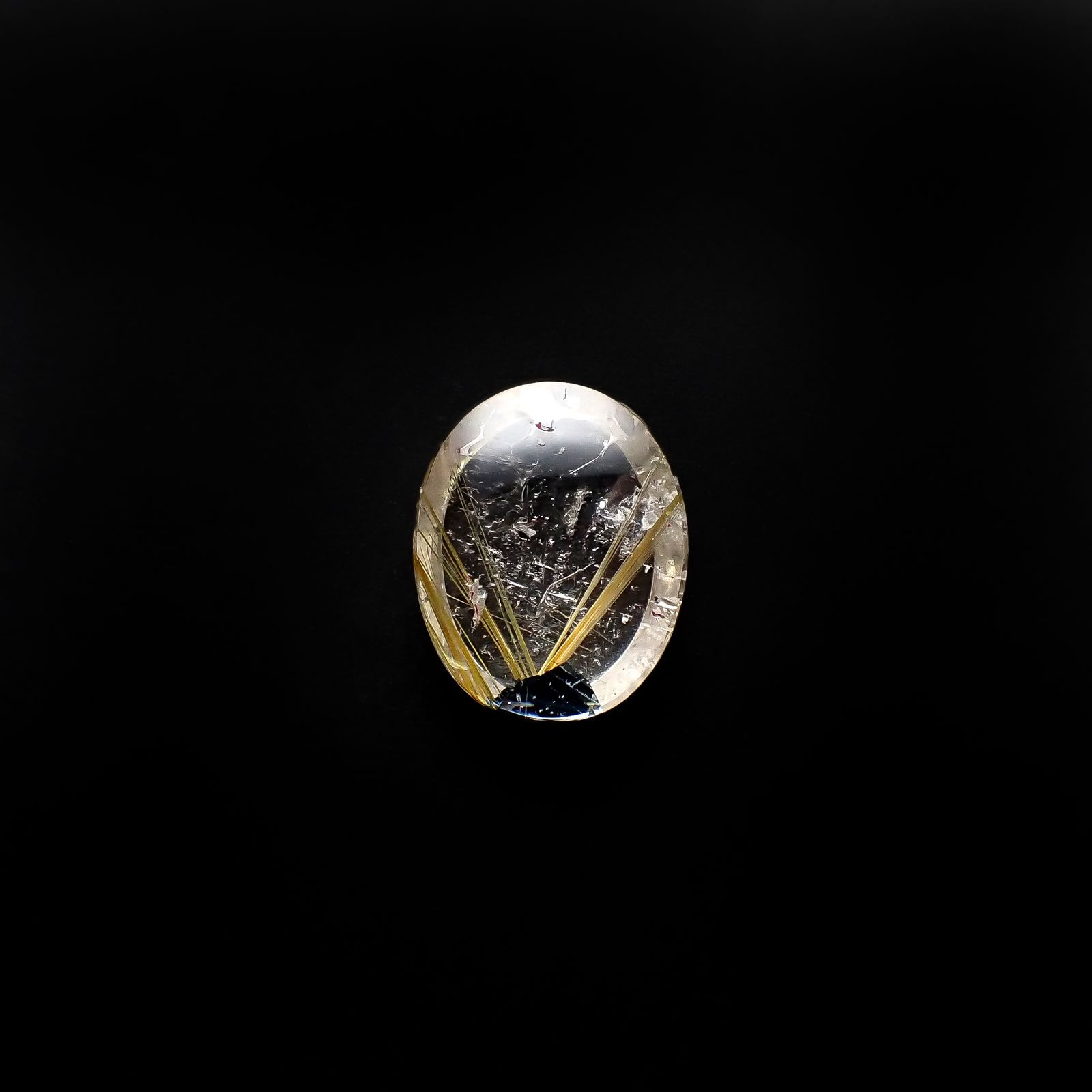 太陽ルチルクォーツ ブラジル産 6.96ct[240427307]15x11.8mm前後
