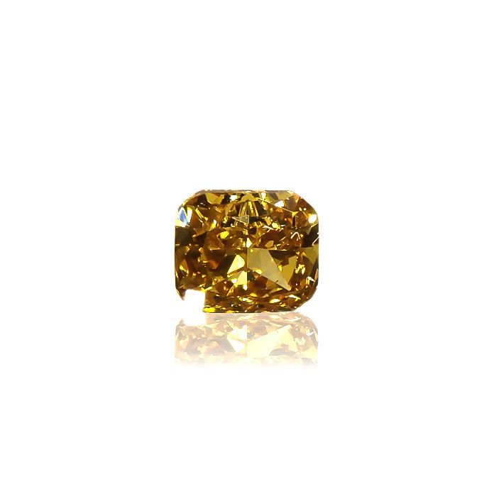 イエローダイヤモンド VS-1 / FANCY DEEP ORANGE YELLOW(宝石名ダイアモンド) 0.092ct ソ付(CGL)[220115156]2.57x2.33mm前後