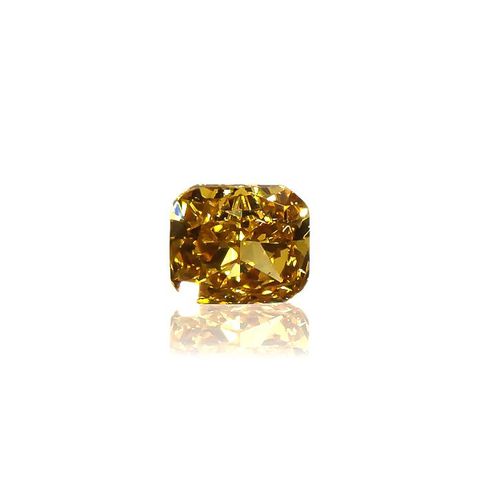 イエローダイヤモンド VS-1 / FANCY DEEP ORANGE YELLOW(宝石名ダイアモンド) 0.092ct ソ付(CGL)[220115156]2.57x2.33mm前後