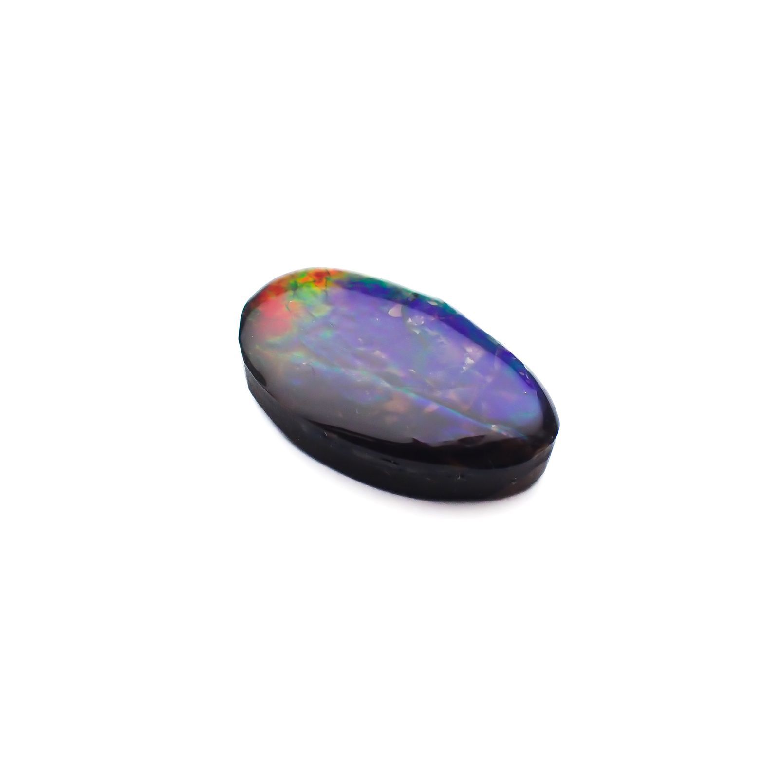 ◇フリーフォーム◇アンモライト トリプレット カナダ産 7.66ct [220817409]17.9x11.4mm前後