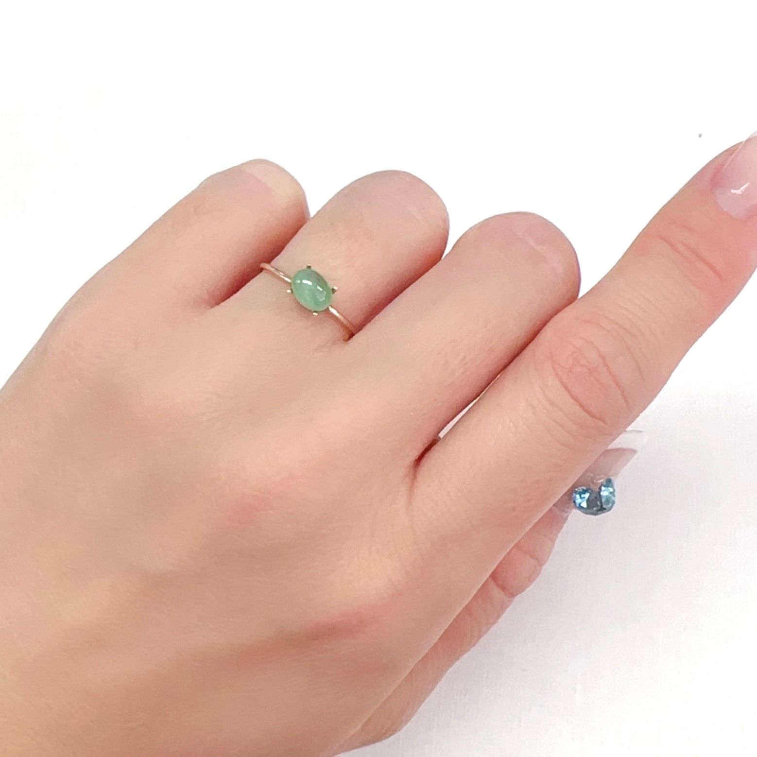 翡翠 ビルマ産 0.59ct[240326952]6.3x4.7mm前後