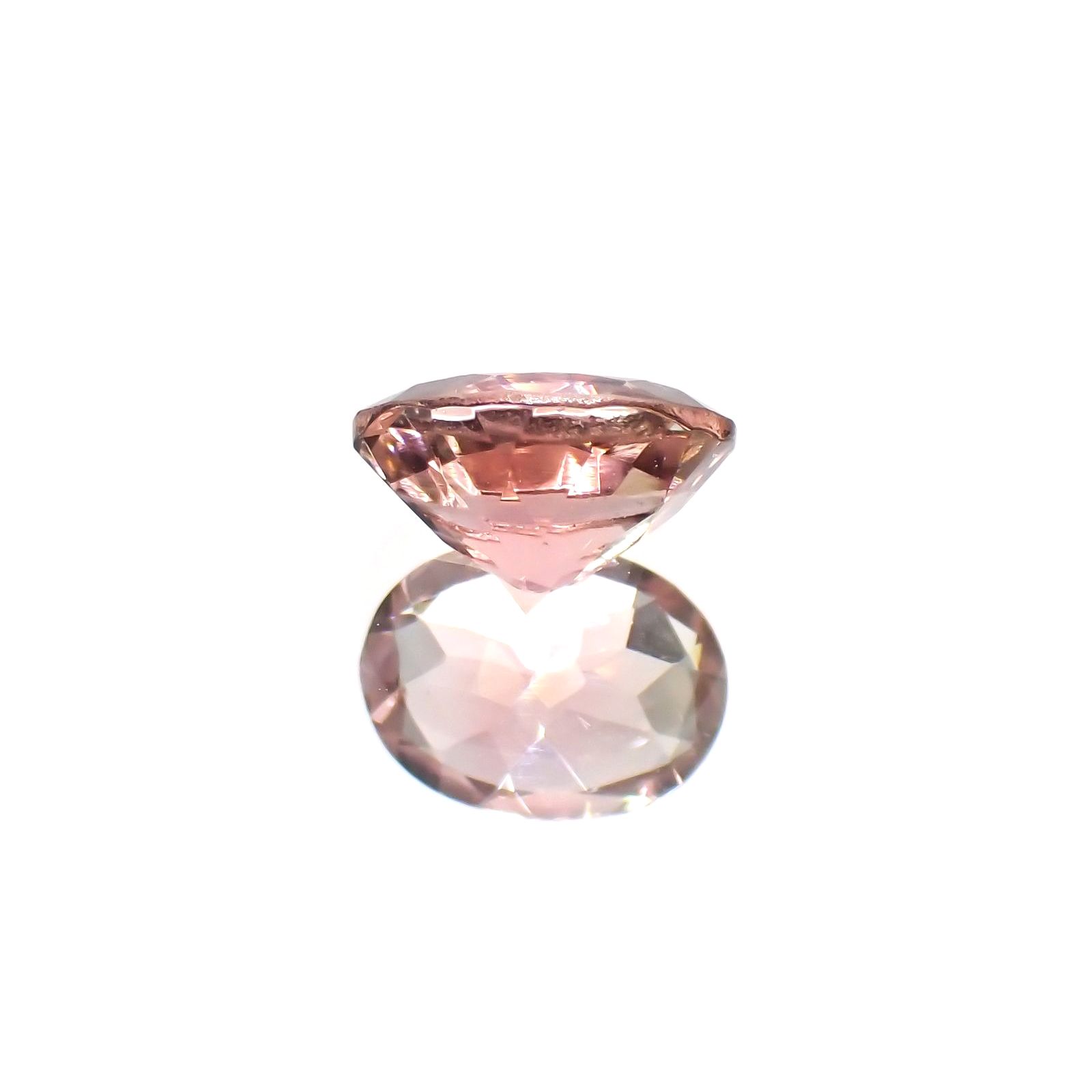 バイカラートルマリン(宝石名トルマリン)コンゴ産 1.23ct 識別済[220115001]7.9x5.8mm前後