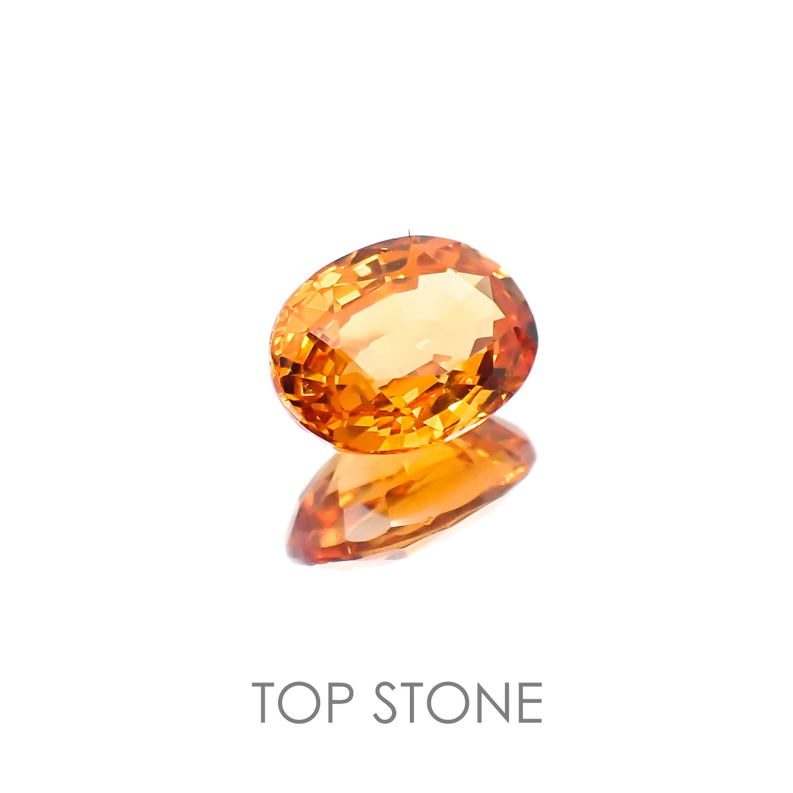 スペサルティンガーネット マンダリンオレンジカラー(宝石名スペサルティン・ガーネット) ナイジェリア産 1.01ct 識別済[20128095]6.8×5.1mm前後