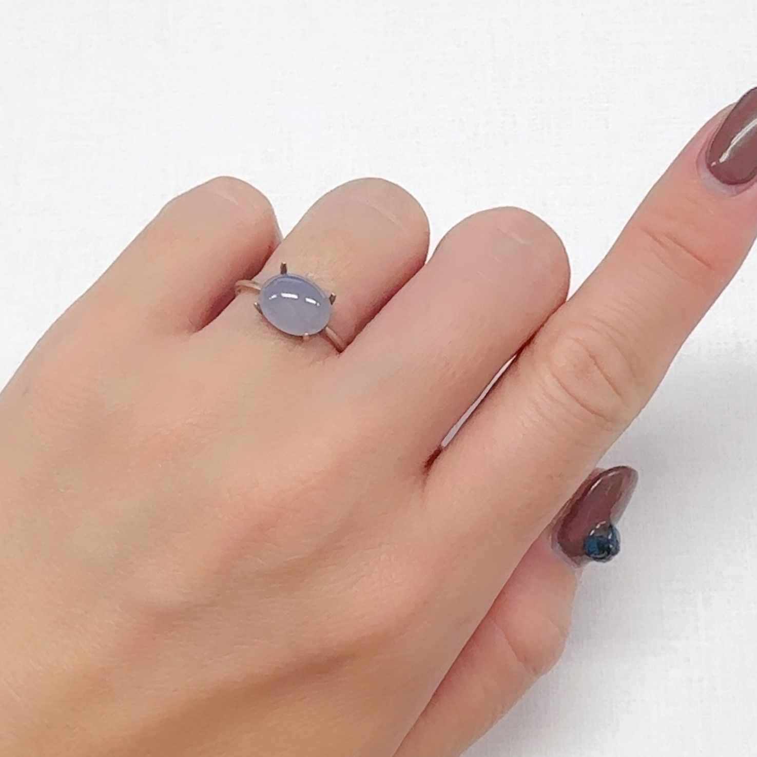 ラベンダー翡翠 ビルマ産 3.07ct[240628393]10x8mm前後
