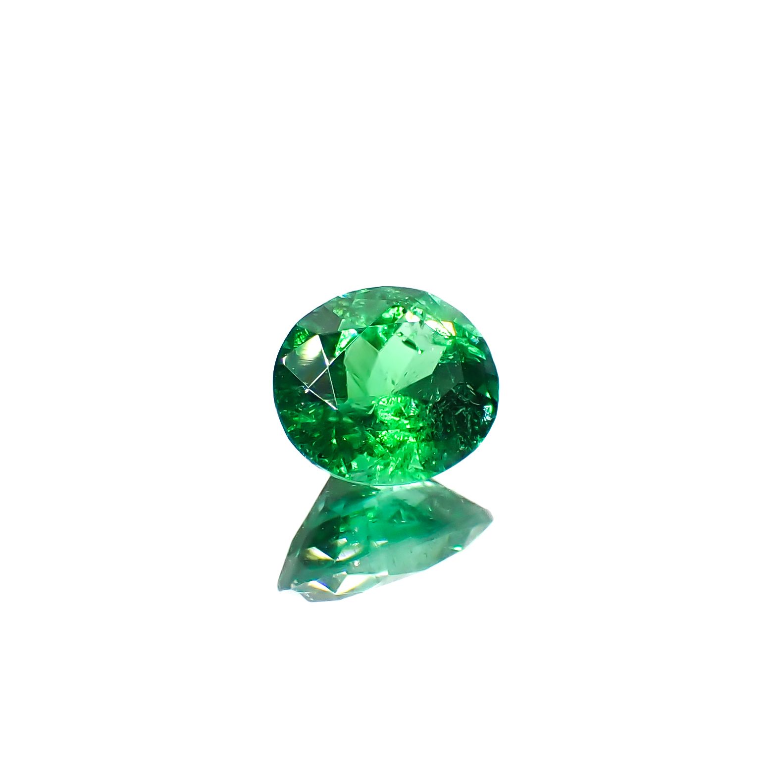パライバトルマリン(宝石名トルマリン/別名パライバ・トルマリン)ブラジル・キントス鉱山産 0.578ct ソ付(宝貴協)[240928715]5.87x4.98mm前後