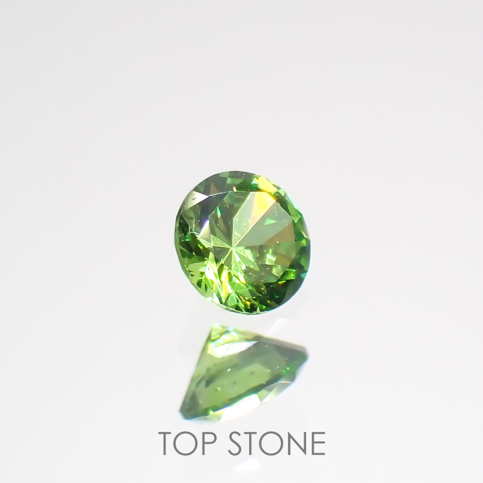 デマントイドガーネット(宝石名デマントイド・ガーネット)ロシア産 0.12ct 識別済[220616481]2.9x2.9mm前後