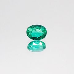 パライバトルマリン(宝石名トルマリン/別名パライバ・トルマリン)ブラジル・パライバ州バターリャ鉱山産 0.18ct 識別済[220817272]3.8x2.9mm前後