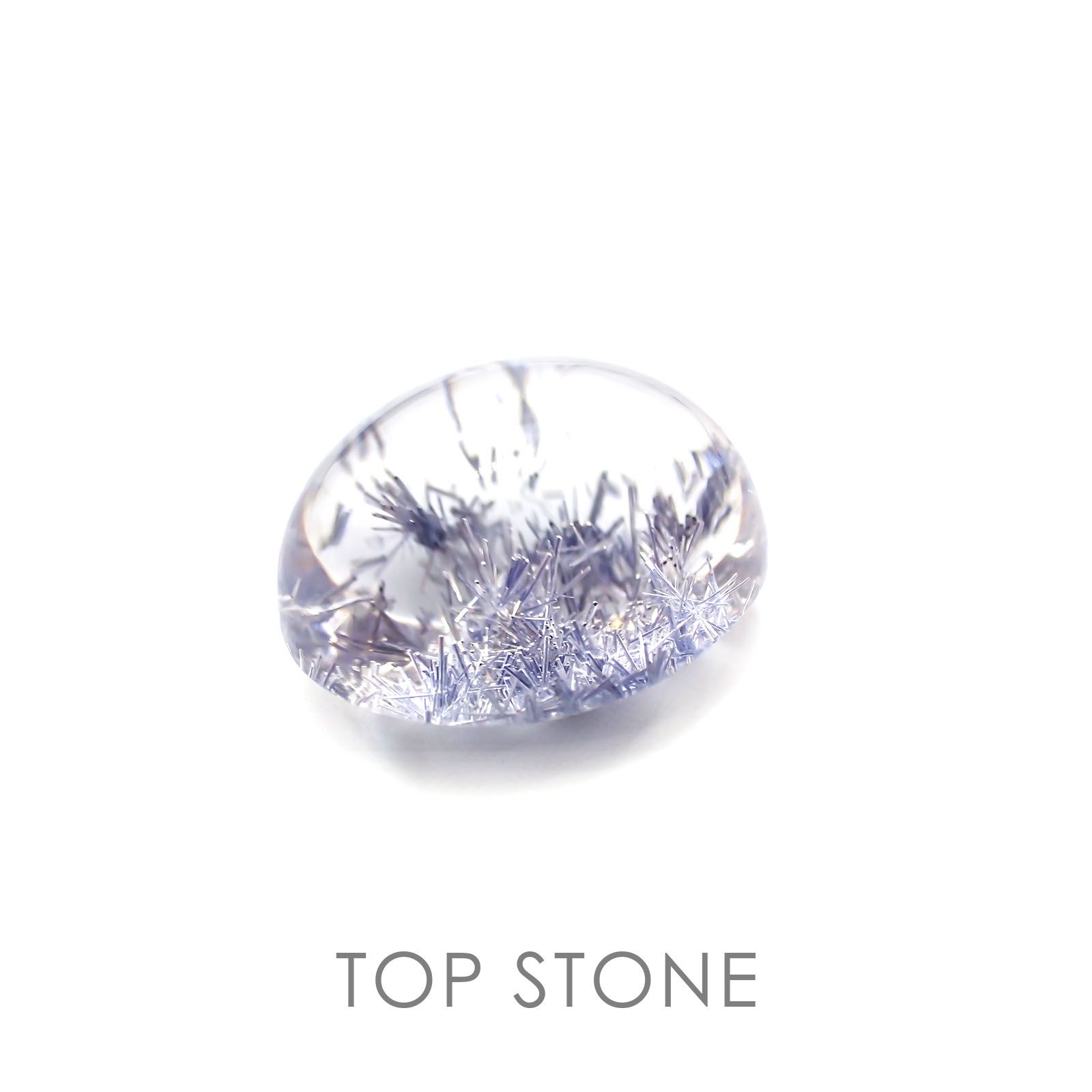 デュモルチェライトインクォーツ 南アフリカ産 ルース 14.93ct[21019207]16.6×12.7mm前後