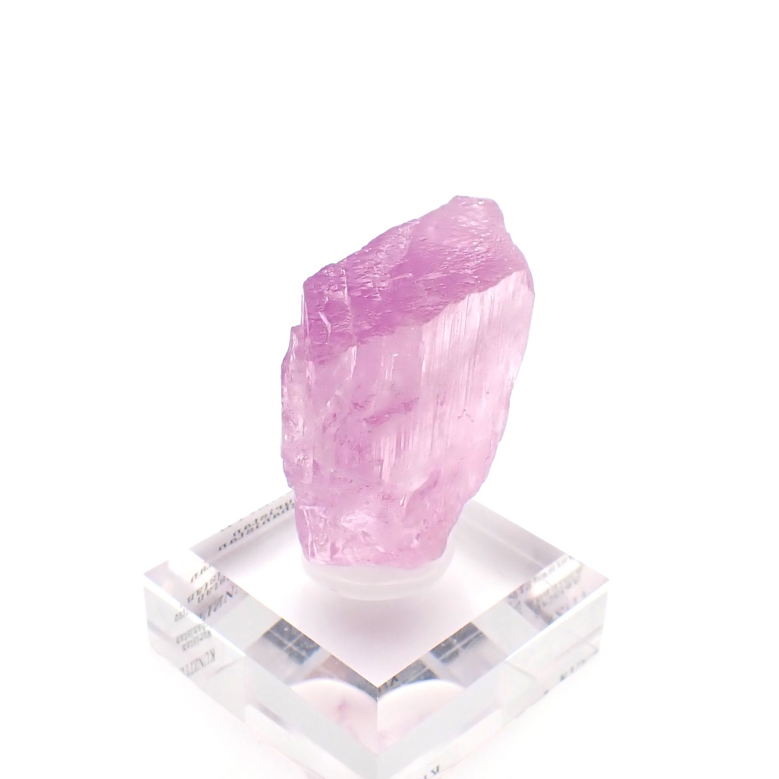 クンツァイト原石 アフガニスタン・ヌーリスターン州産 386.74ct(77.34g) / 44.9x18.7x51.9mm前後 [260832720]