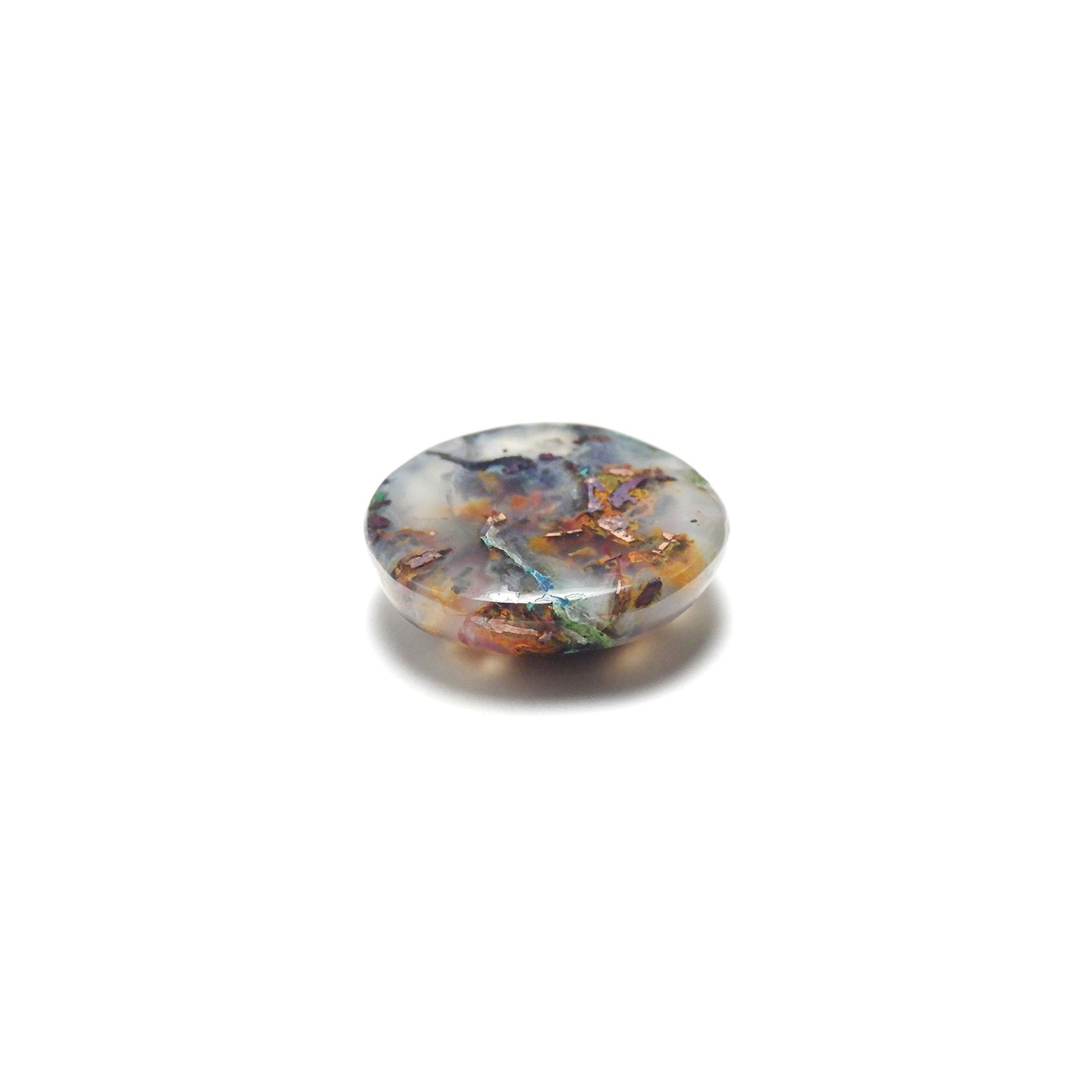 コッパークリソコラインカルセドニー インドネシア産 16.25ct[240125547]17.9x17.7mm前後