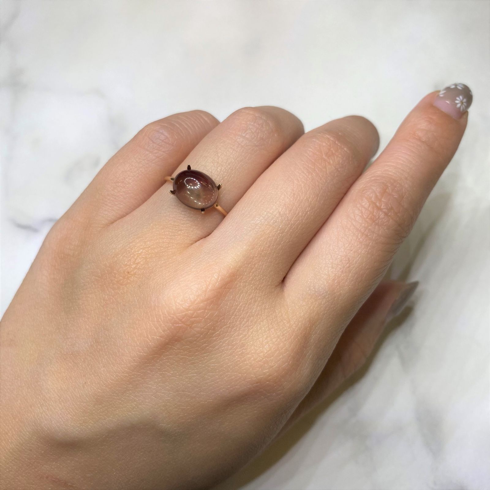 バイカラーアンデシン(宝石名アンデシン/ラブラドライト) チベット産 2.90ct 識別済[210913541]10.2×8.1mm前後