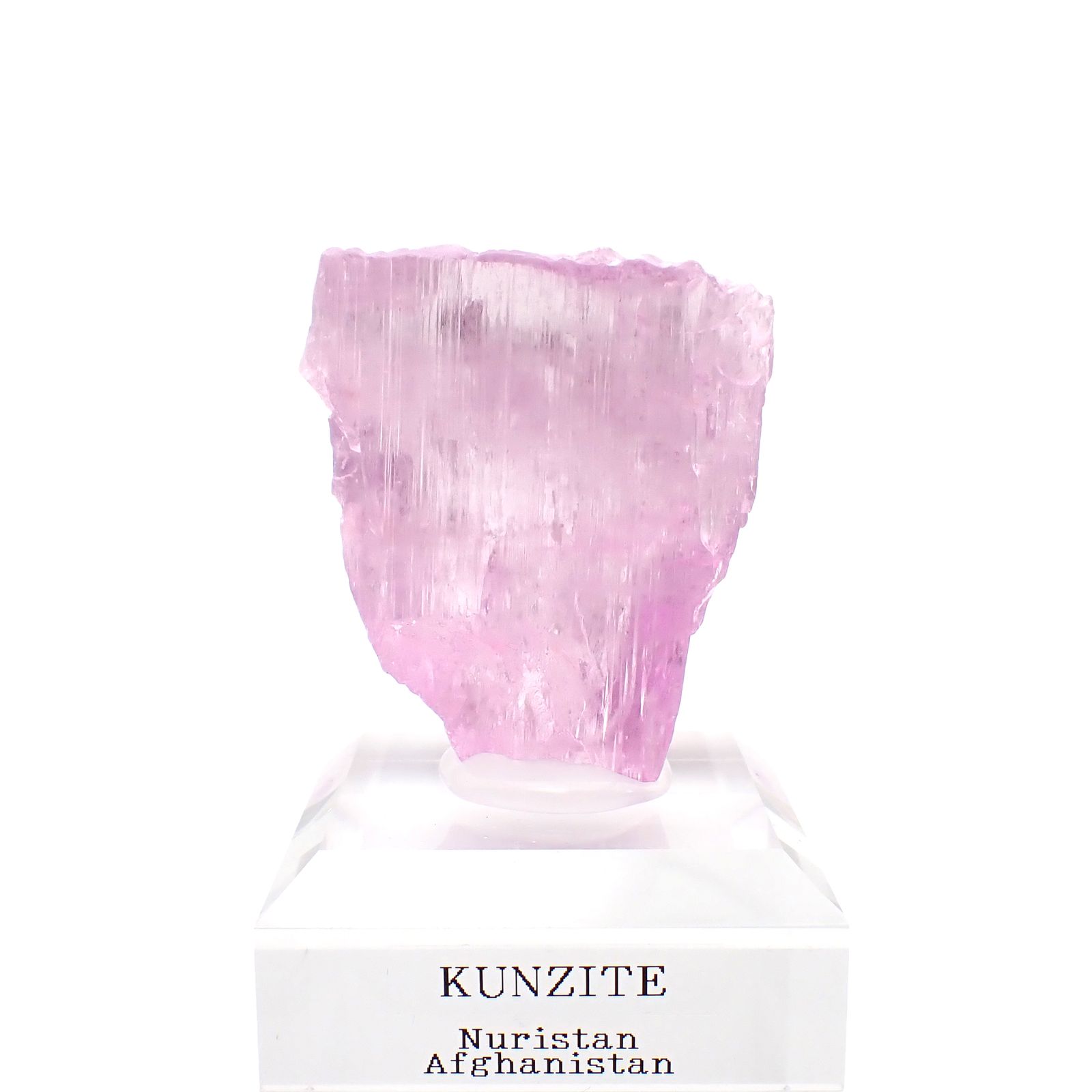 クンツァイト原石 アフガニスタン・ヌーリスターン州産 386.74ct(77.34g) / 44.9x18.7x51.9mm前後 [260832720]