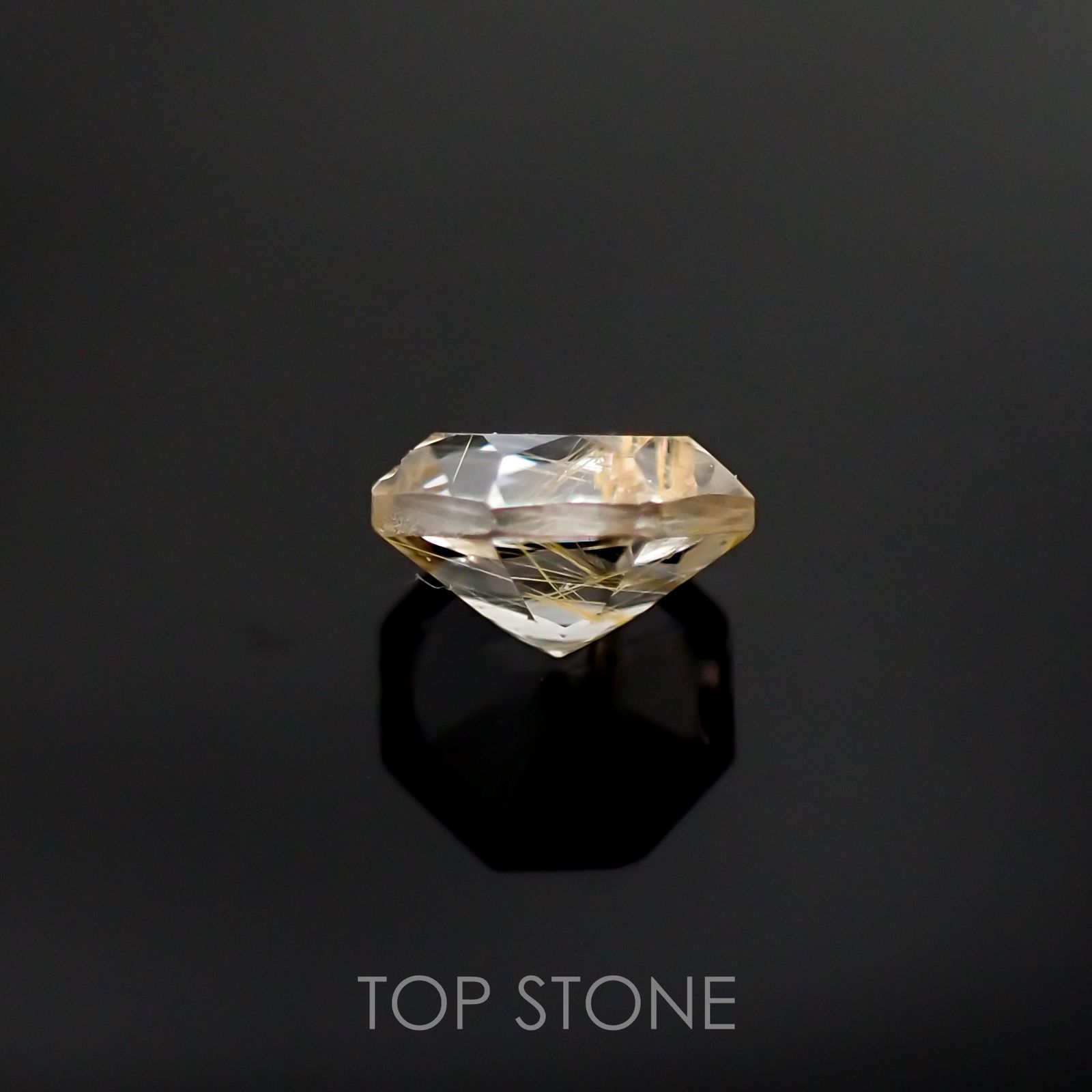 ◇オクタゴンカット◇ルチルクォーツSA ブラジル産 ルース 0.81ct[210511017]6×5.9mm前後
