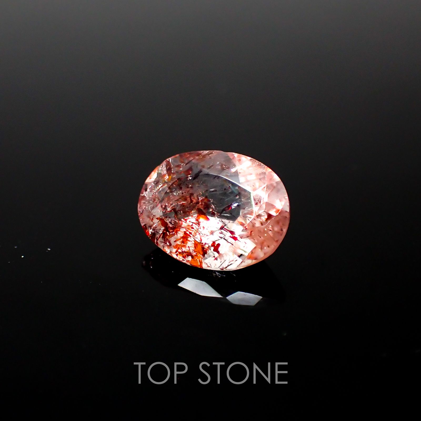 ファイヤークォーツ ナイジェリア産 1.59ct[210410205]9.2×7.1mm前後