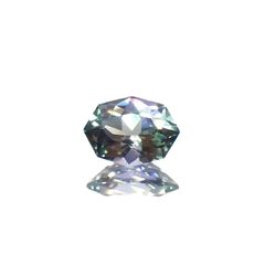 ◇カスタムカット◇バイカラータンザナイト 非加熱(宝石名ゾイサイト)タンザニア産 0.76ct 識別済[221118965]7.1x5.4mm前後