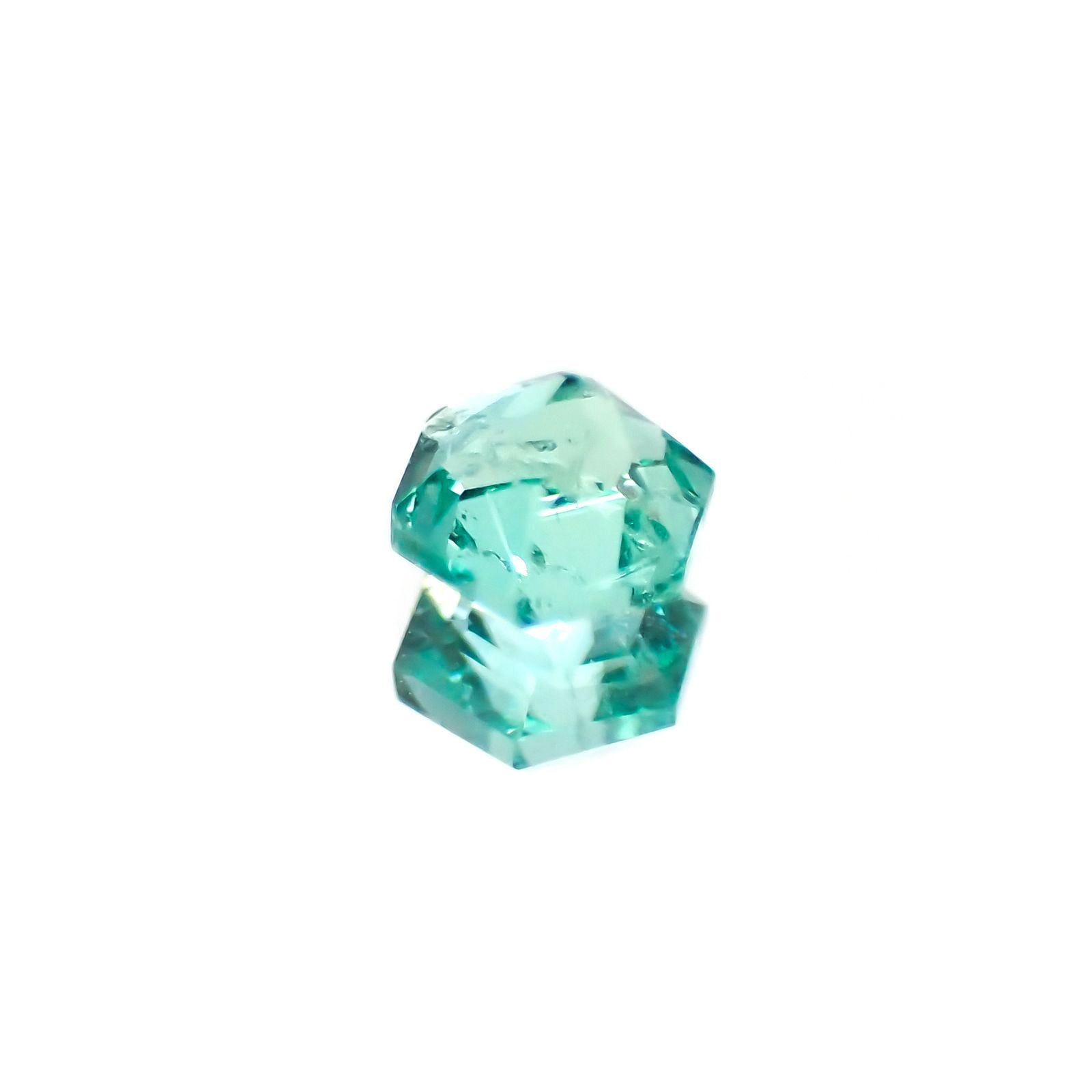 ◇ヘキサゴンカット◇エメラルド(宝石名エメラルド) ザンビア産 0.13ct 識別済[210611009]3×3mm前後