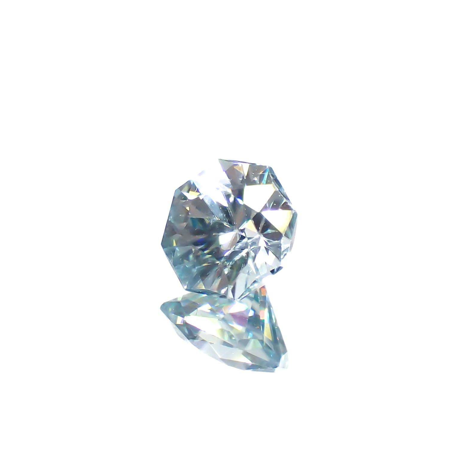 ◇オクタゴンカット◇アイスブルージルコン(宝石名ジルコン)カンボジア産 0.77ct 識別済[220716827]4.9x4.9mm前後