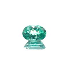 パライバトルマリン(宝石名トルマリン/別名パライバ・トルマリン) ブラジル産 GIA鑑付 1.65ct / 9.0×6.3mm前後 [19110905]