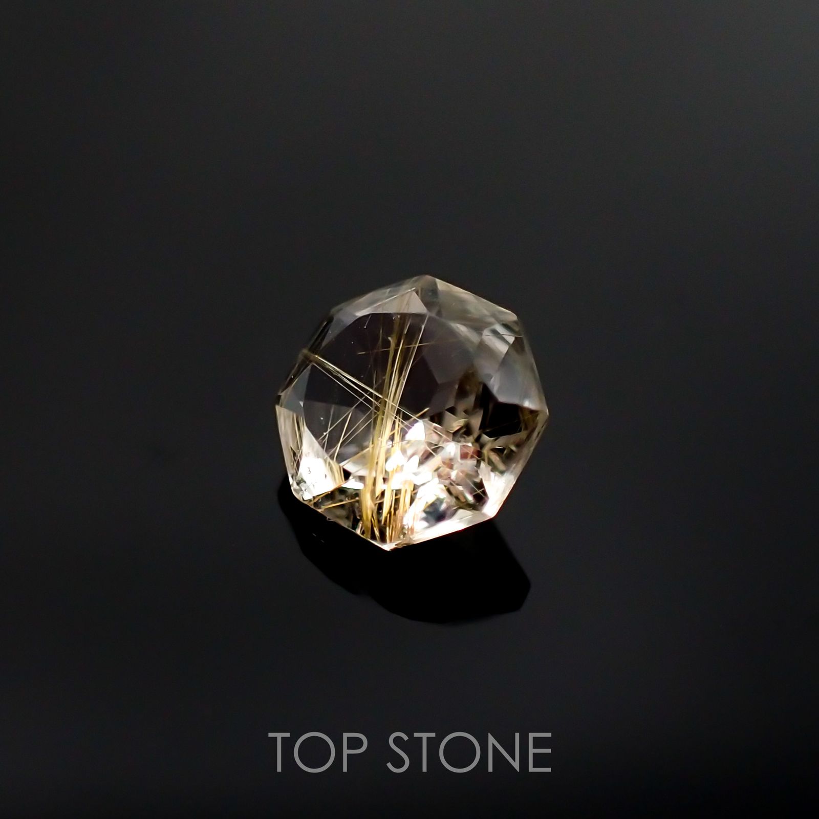 ◇オクタゴンカット◇ルチルクォーツSA ブラジル産 ルース 0.81ct[210511017]6×5.9mm前後