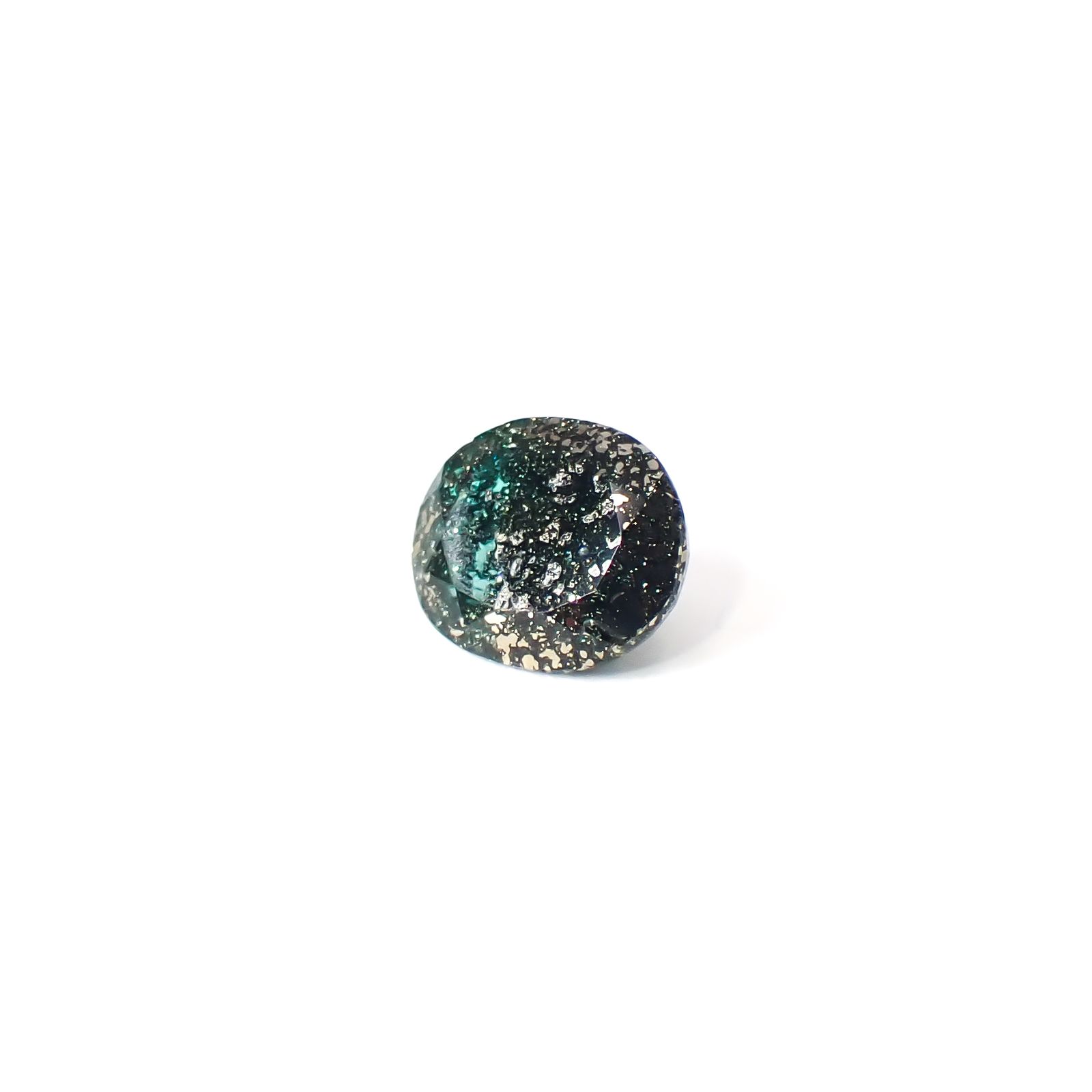 パイライトインエメラルド コロンビア産 0.48ct / 5.3x4.4mm前後 [260532122]