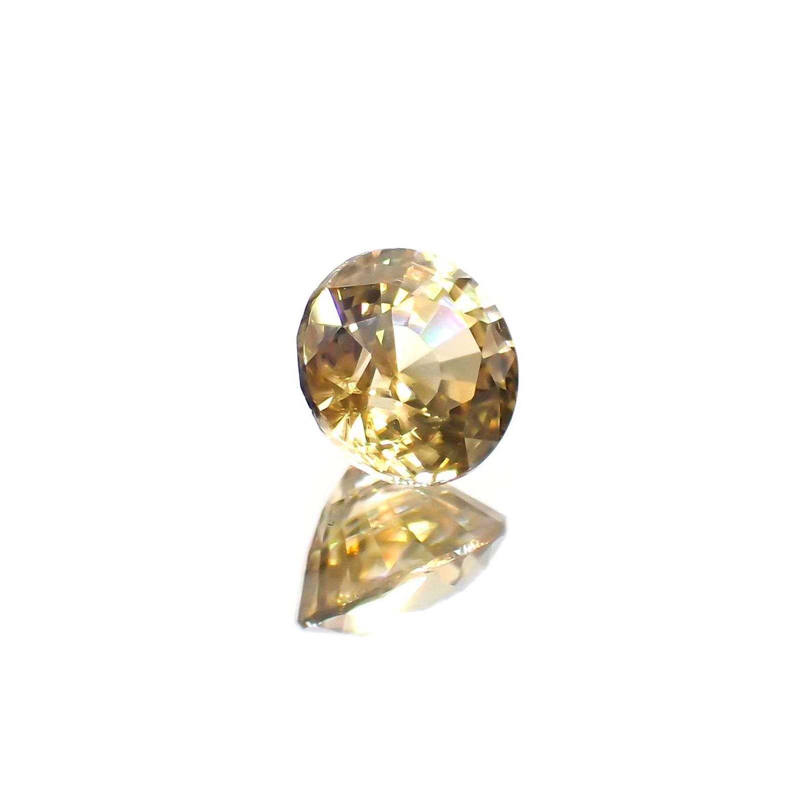 イエロージルコン(宝石名ジルコン)スリランカ/カンボジア産 1.39ct 識別済[220114837]6.1x6mm前後