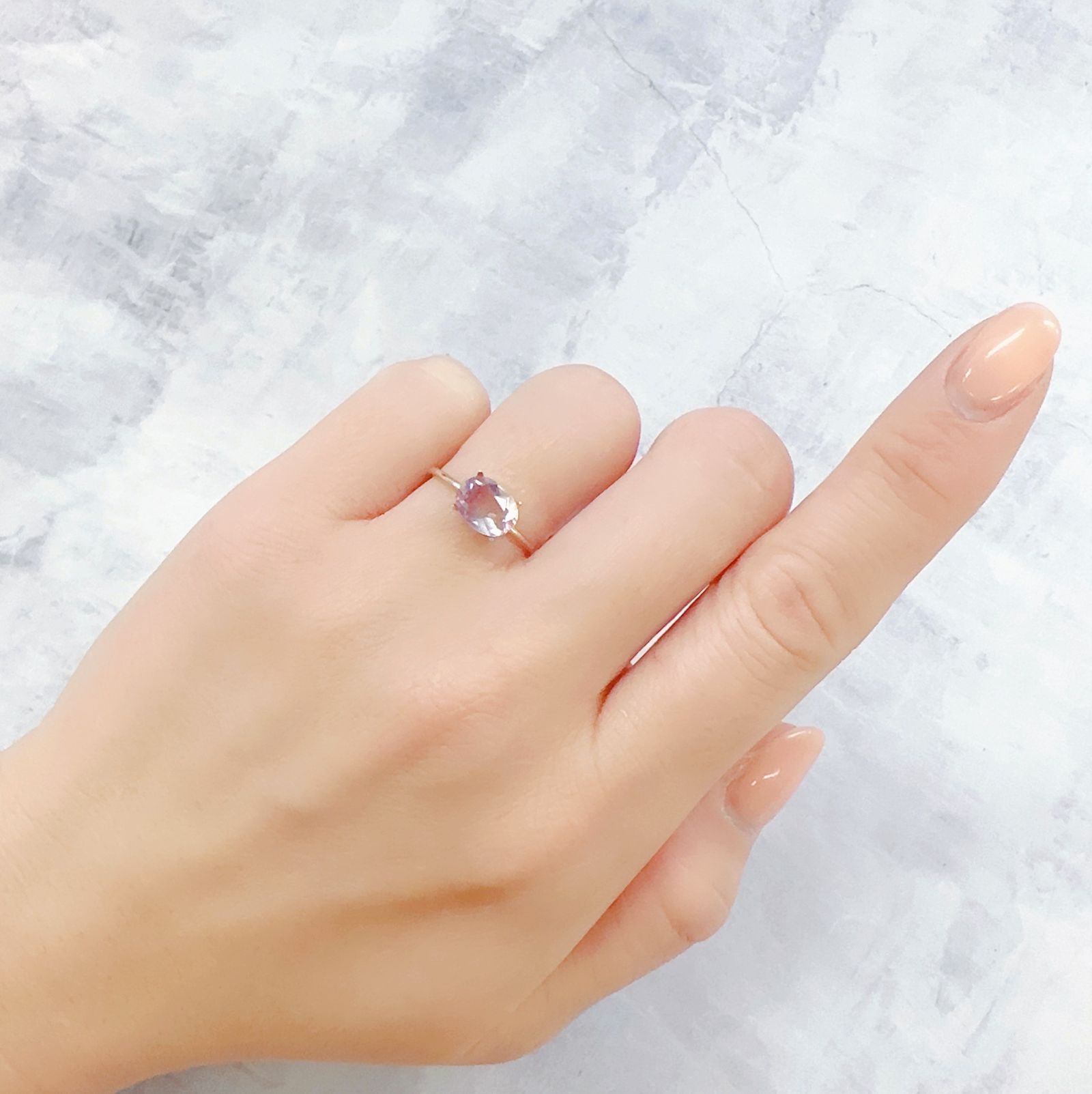 バイカラーフローライト 中国産 1.51ct[230120179]8.1x6.1mm前後