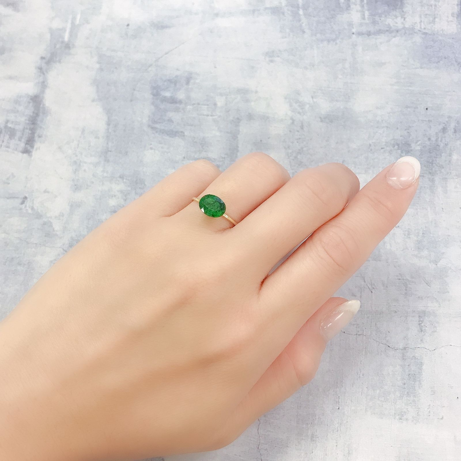 モーシッシ(宝石名マウシットシット)ビルマ産 1.35ct 識別済[220717071]8.6x6.7mm前後