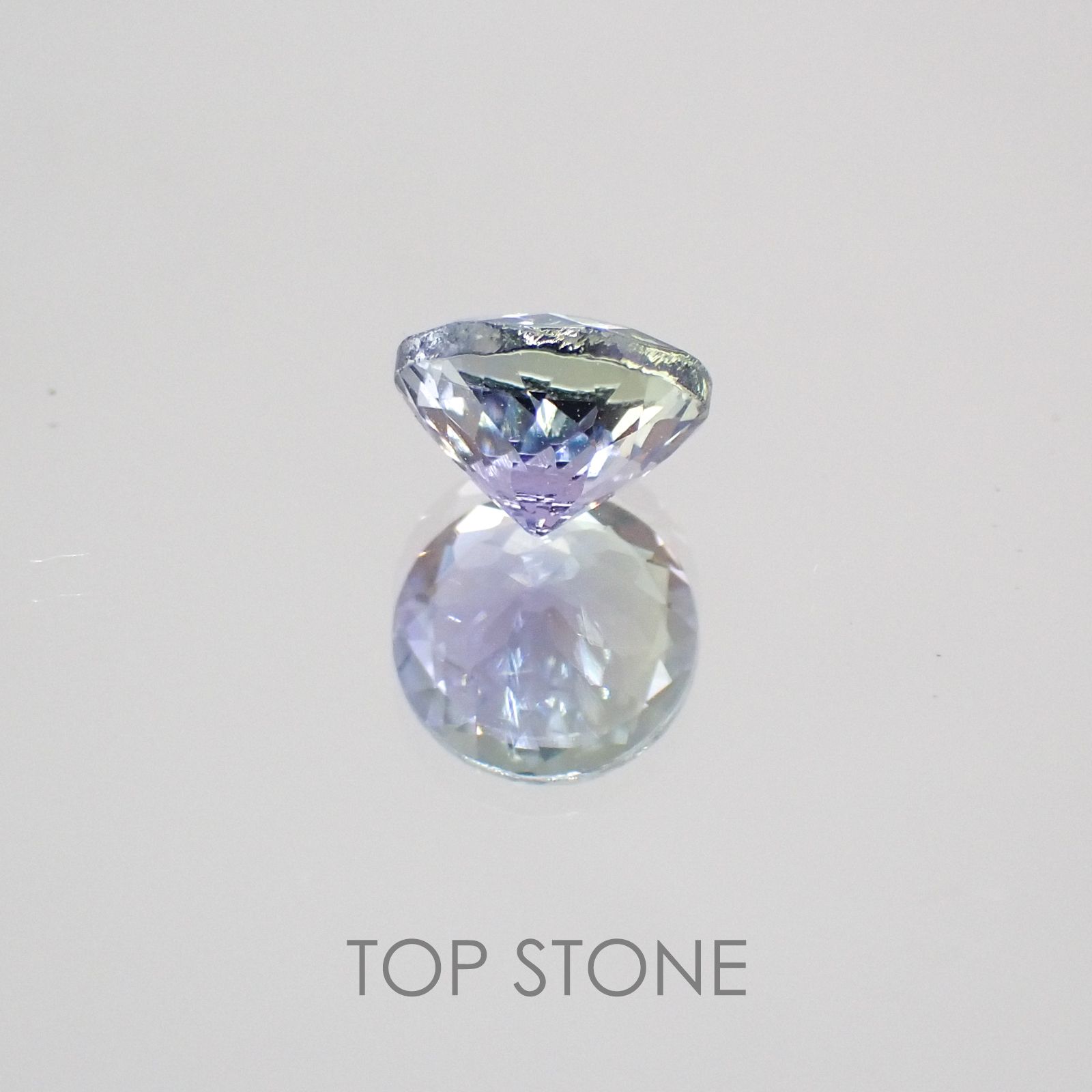バイカラータンザナイト(ゾイサイト) タンザニア産 ルース 1.05ct[210410574]6.2×6.2mm前後