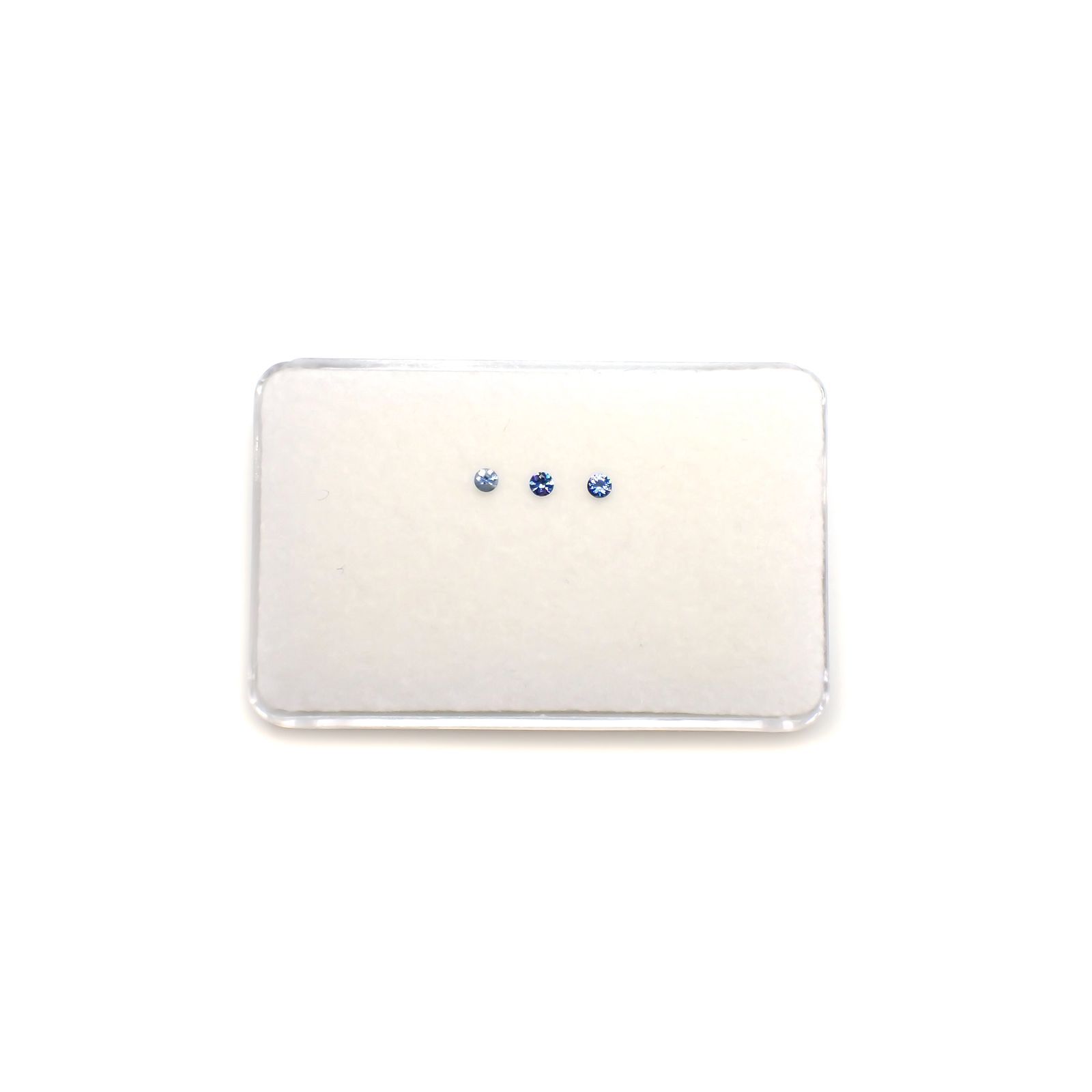 ベニトアイト カラーグラデーション3pcsセット アメリカ・カリフォルニア州産 0.16ct(3pcs合計)[230220505]2.2x2.2mm前後