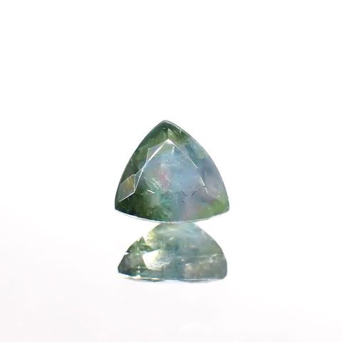 パーティカラーパライバトルマリン 非加熱(宝石名トルマリン/別名パライバ・トルマリン)ブラジル産 GIA鑑付 0.84ct / 6.16x5.82mm前後 [230220350]