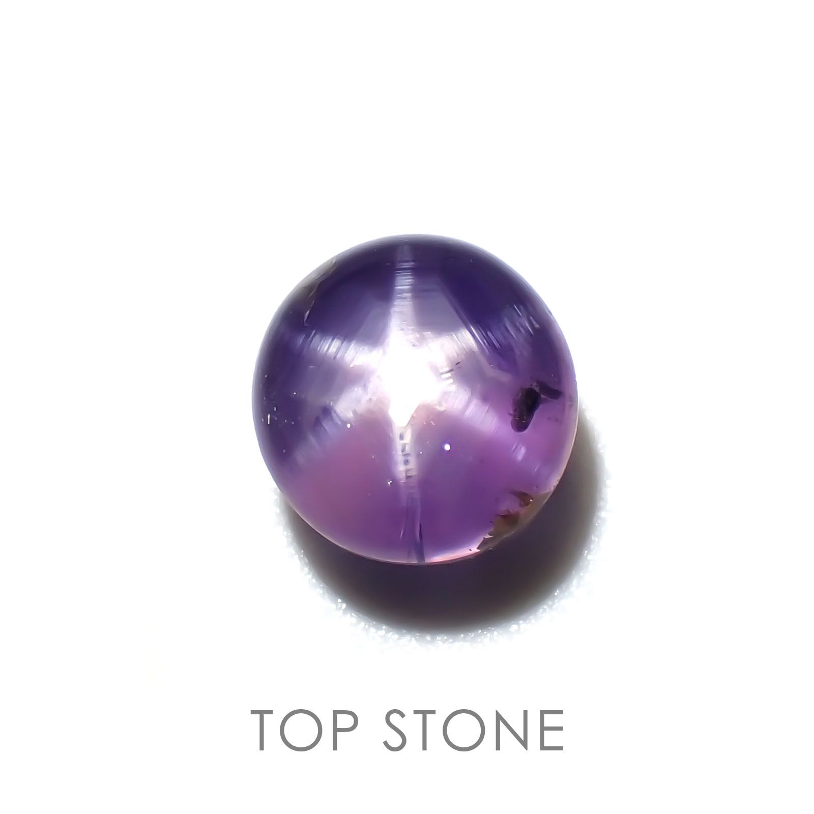 スターサファイア(宝石名スター・サファイア) ビルマ産 3.725ct ソ付(彩珠)[210510225]7.6×7.2mm前後