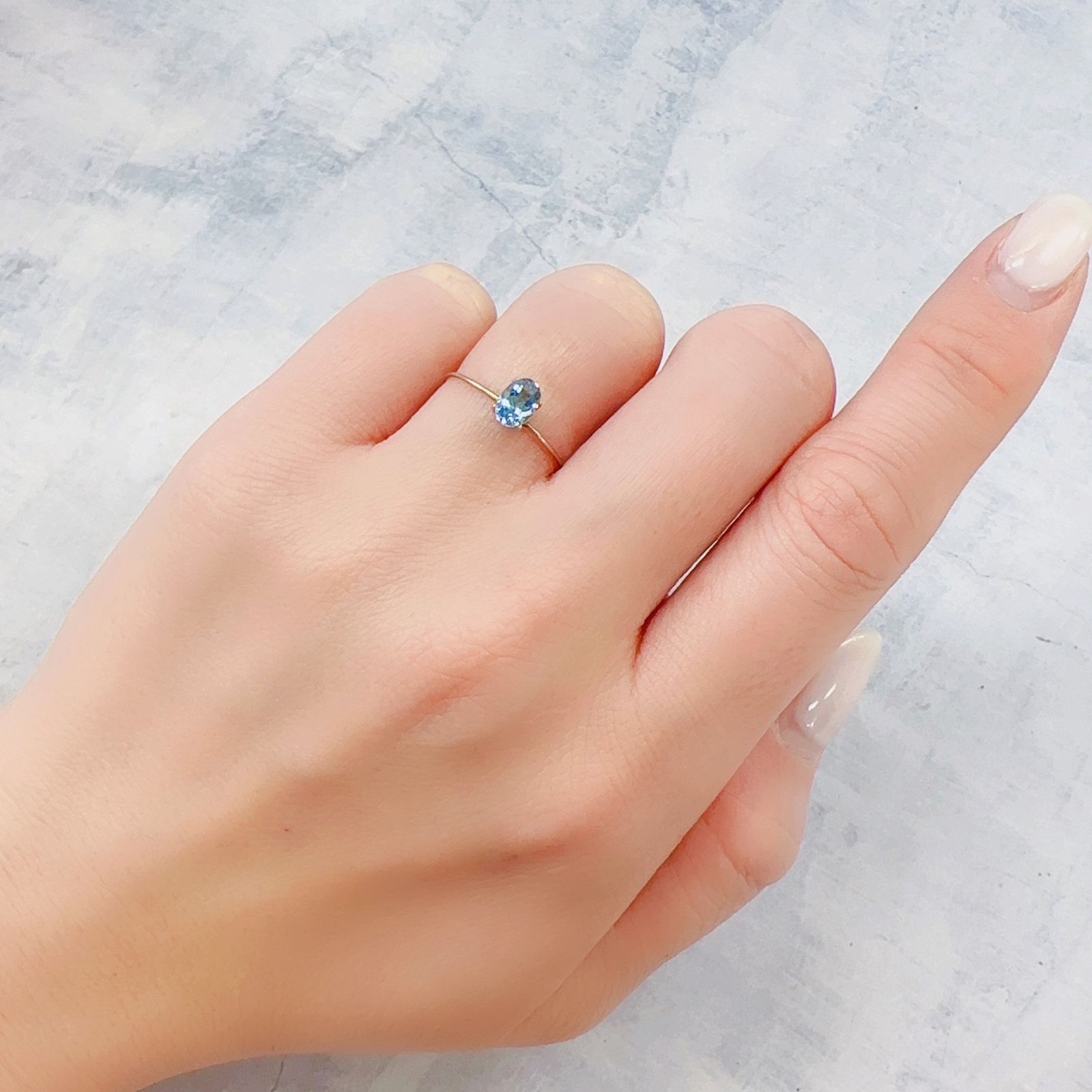 アクアマリン ナイジェリア産 0.43ct[230220738]5.9x4mm前後