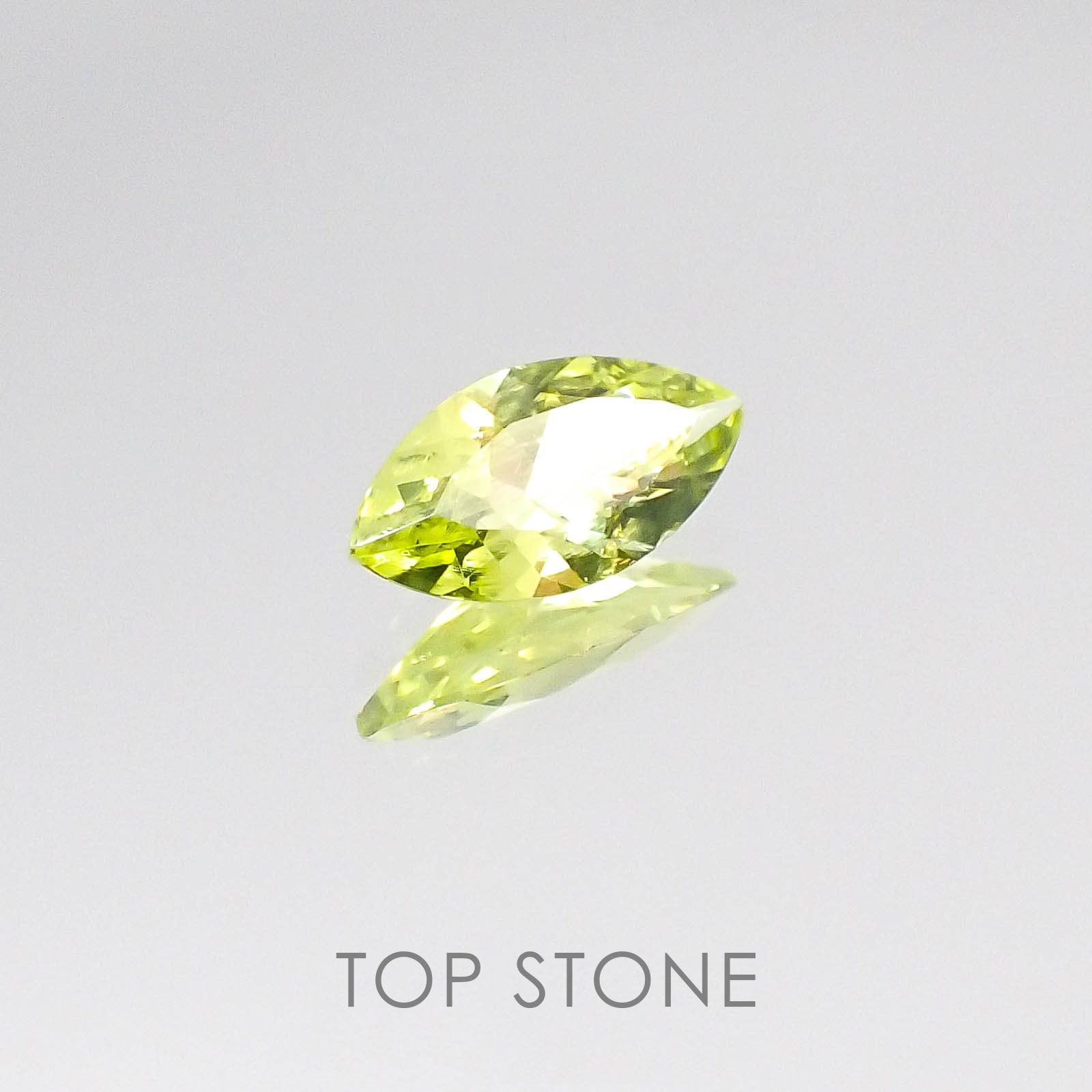 パロットクリソベリル インド産 ルース 0.45ct[20084676]7.8×3.9mm前後