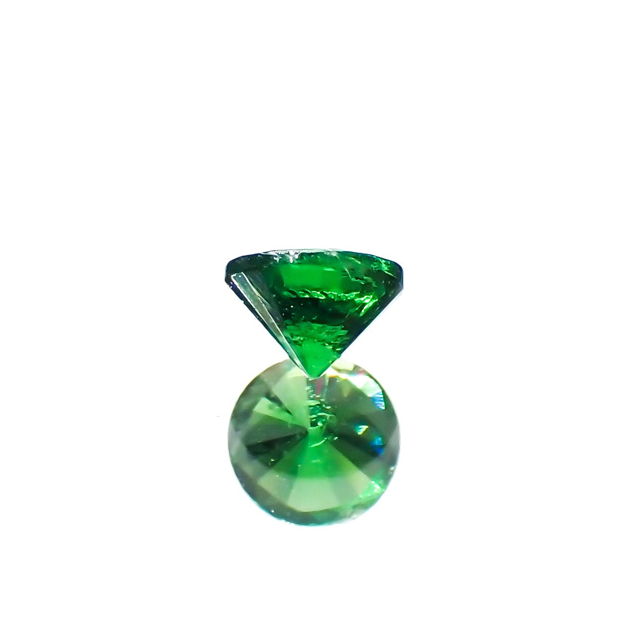 ツァボライト(宝石名グリーン グロッシュラー・ガーネット)タンザニア産 0.12ct 識別済[240226089]3x3mm前後