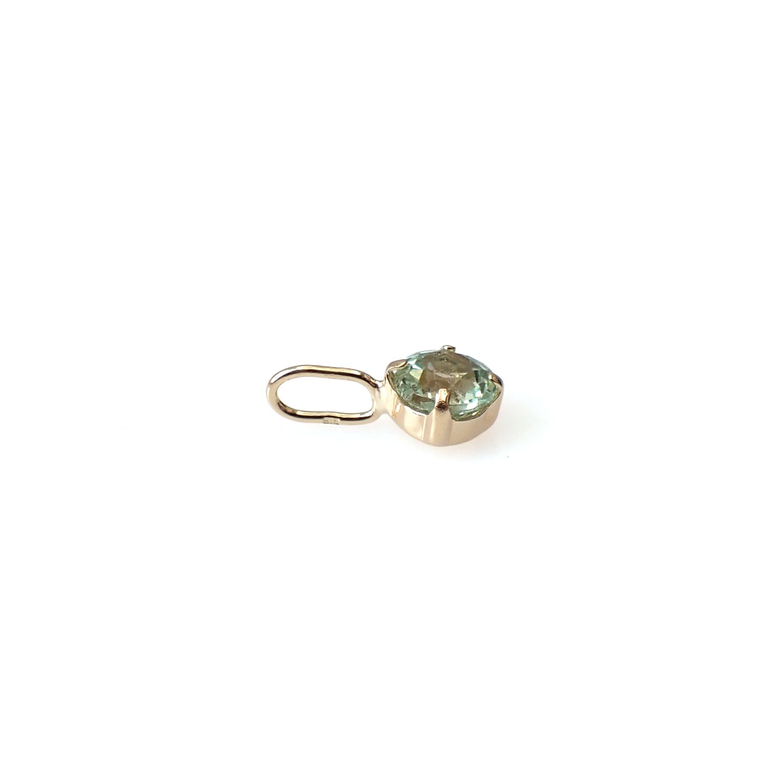 ◇K18 Petitデザイン限定品◇一粒石ジュエリー | コーネルピン 4.0mm [チャーム/ペンダントトップ※チェーン別売り]
