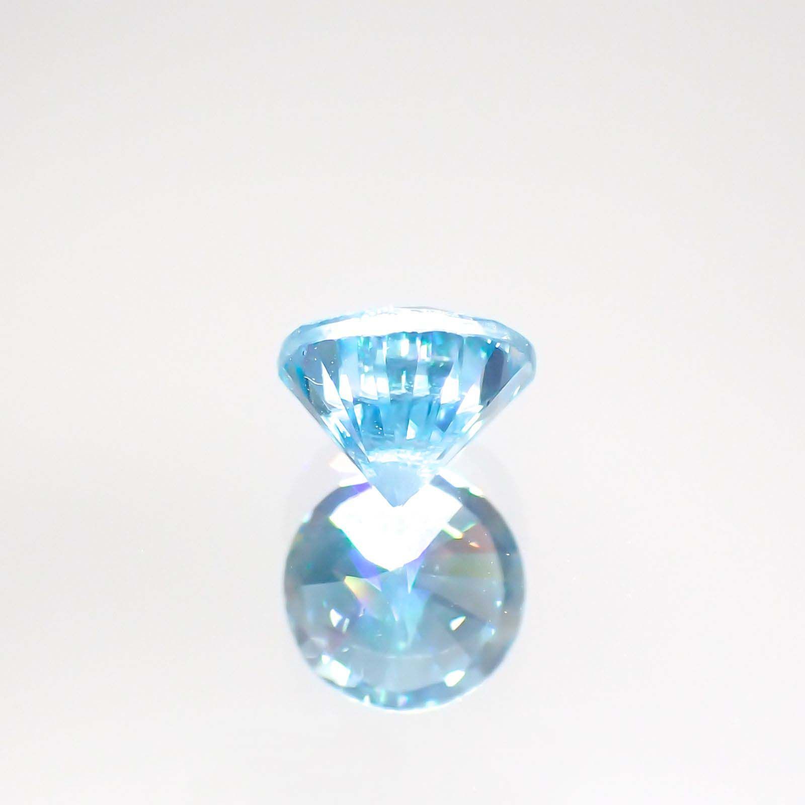 ブルージルコン(宝石名ジルコン) カンボジア産 1.21ct 識別済[211013439]6×6mm前後