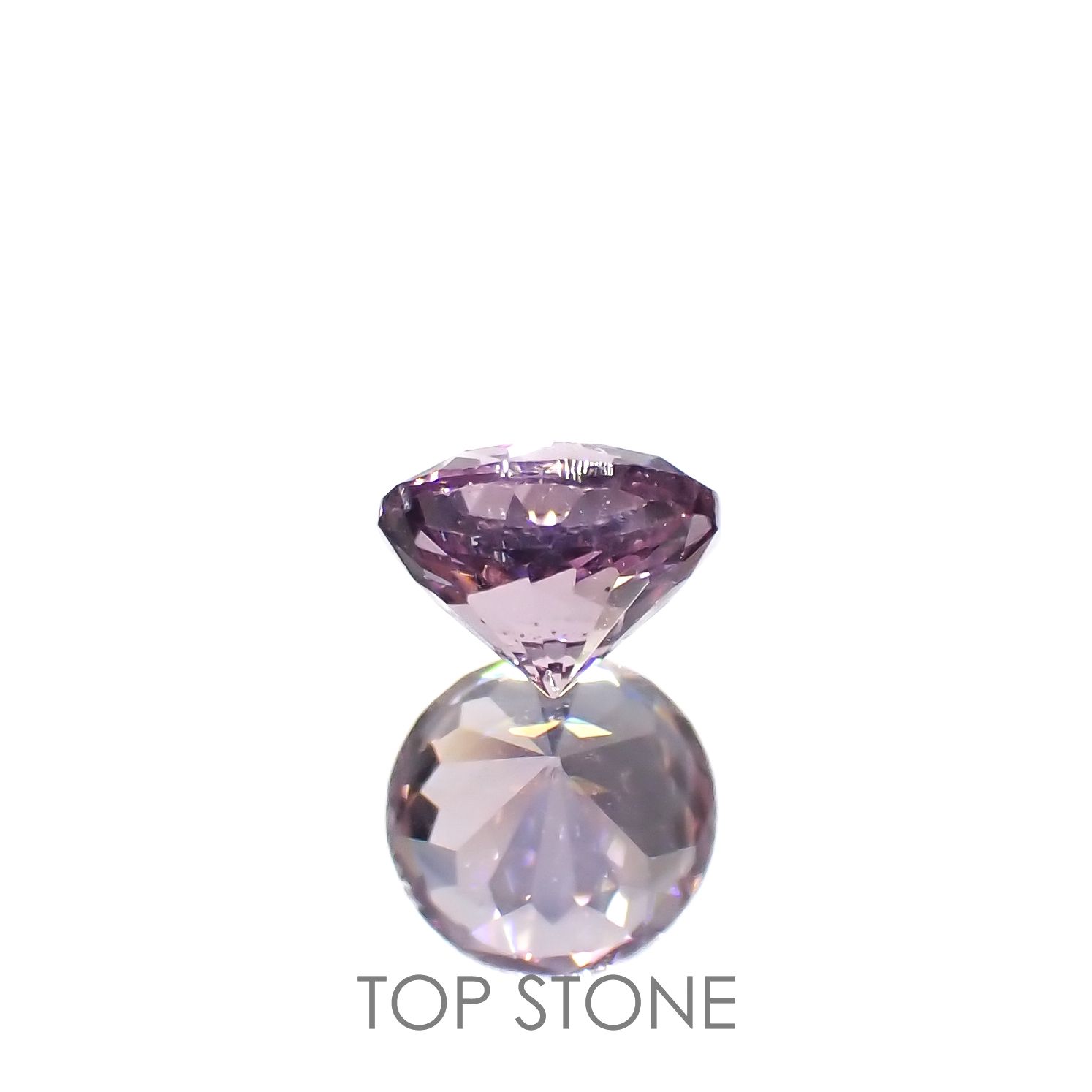 ラベンダーピンクスピネル(宝石名スピネル)ビルマ/マダガスカル産 0.46ct 識別済[220917595]4.6x4.5mm前後