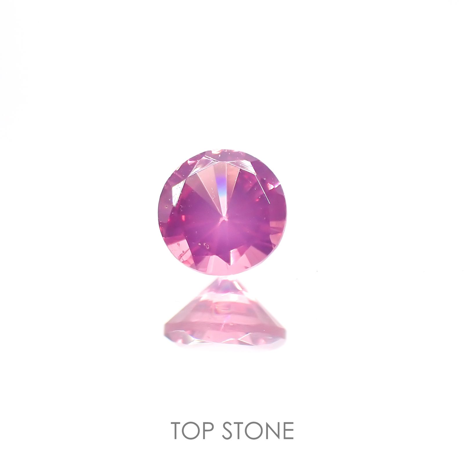 ホットピンクスピネル(宝石名ピンク・スピネル)タンザニア産 0.19ct 識別済[220113912]3.6x3.6mm前後