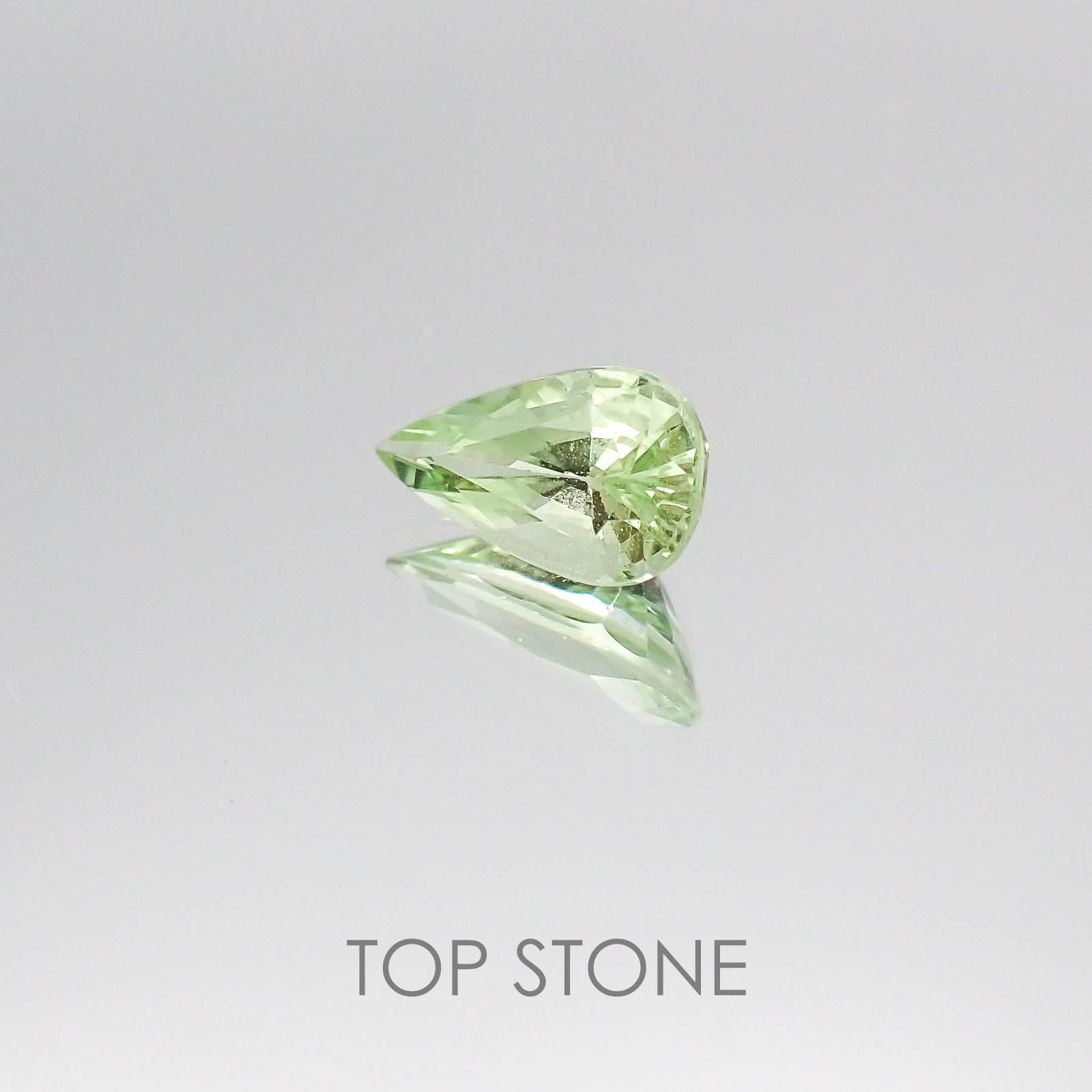ミントガーネット(宝石名グリーン グロッシュラー・ガーネット) タンザニア産 1.09ct 識別済[20074260]8.9×5.1mm前後