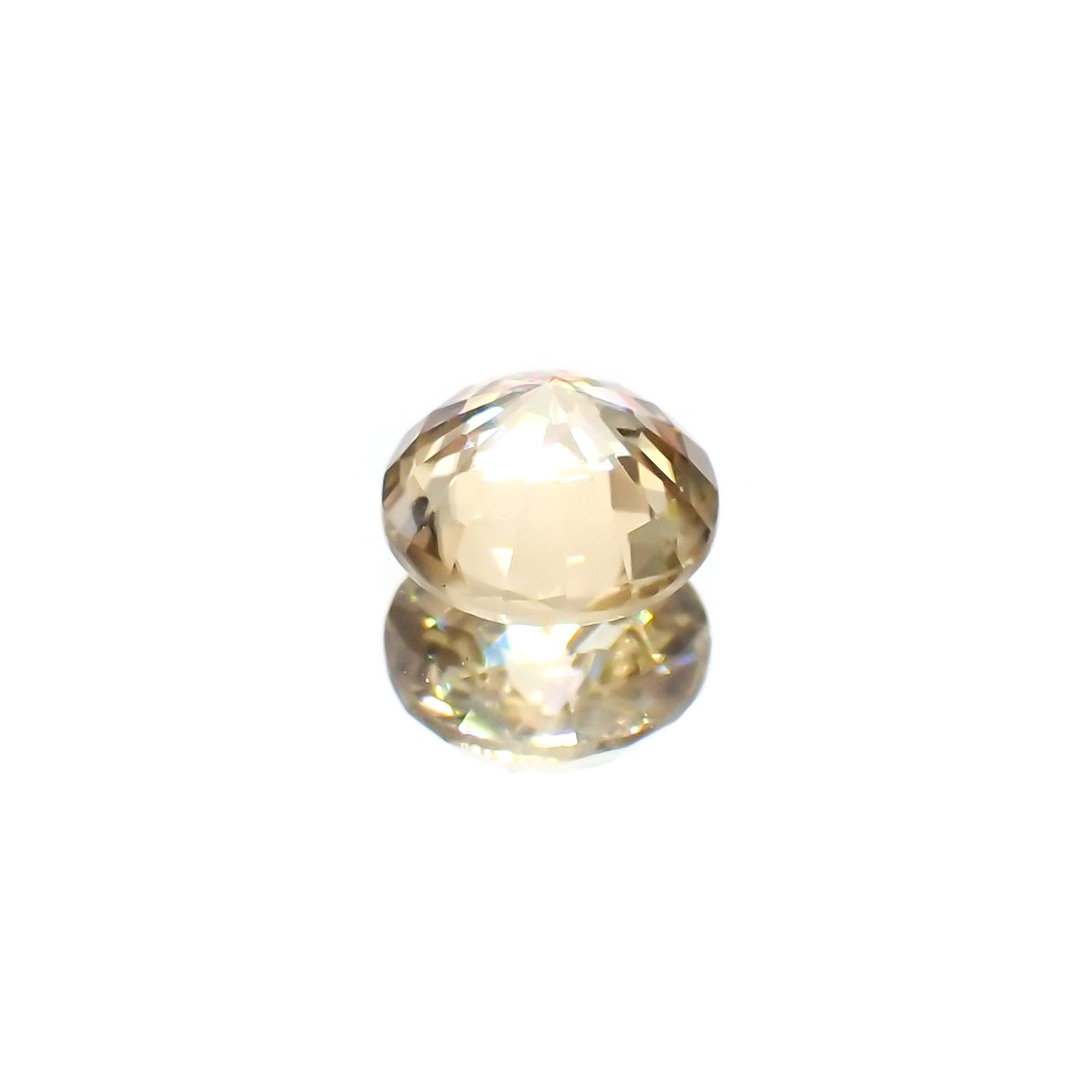イエロージルコン(宝石名ジルコン)スリランカ/カンボジア産 1.63ct 識別済[220114839]6.5x6.5mm前後